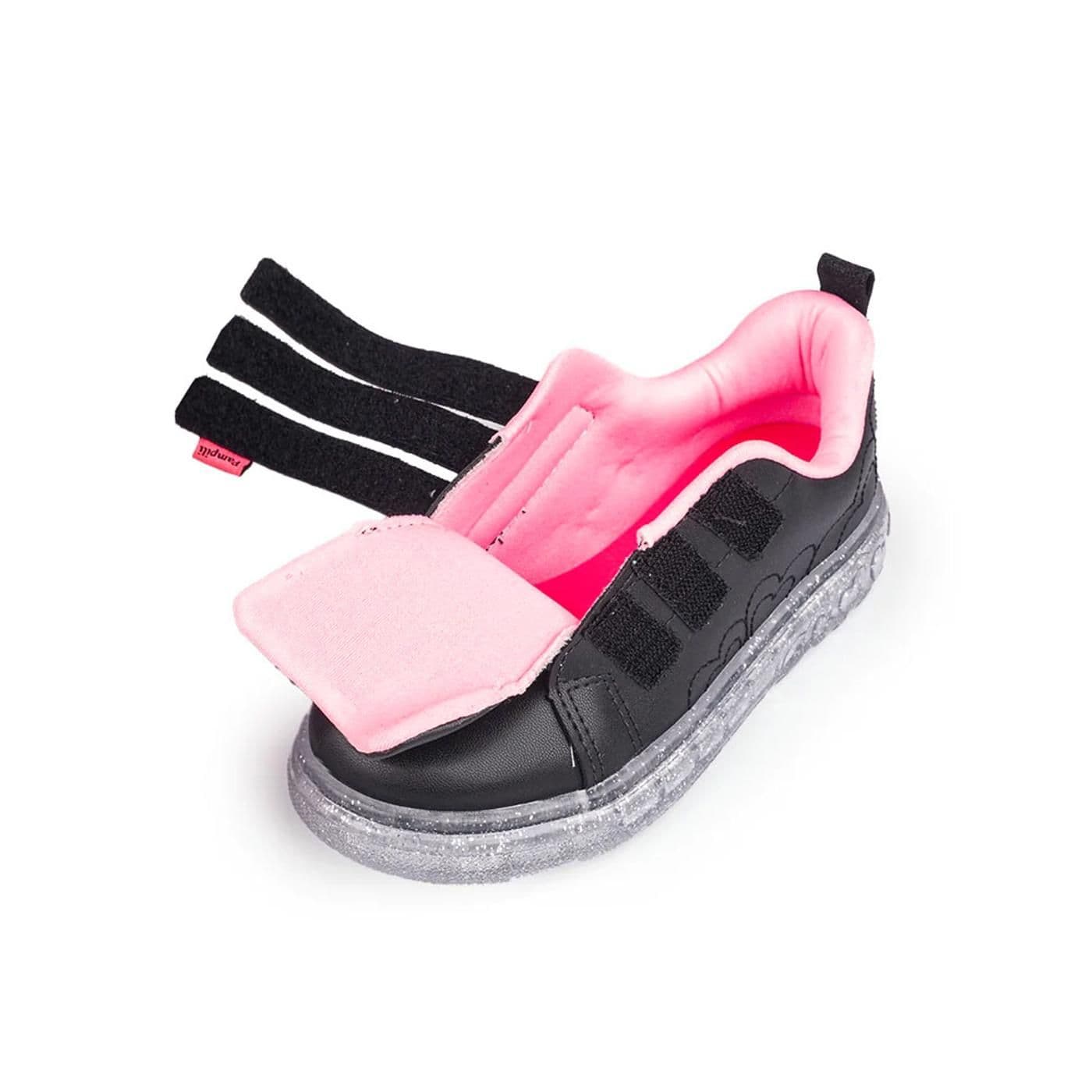 TENIS negro/luz neon rosa - image