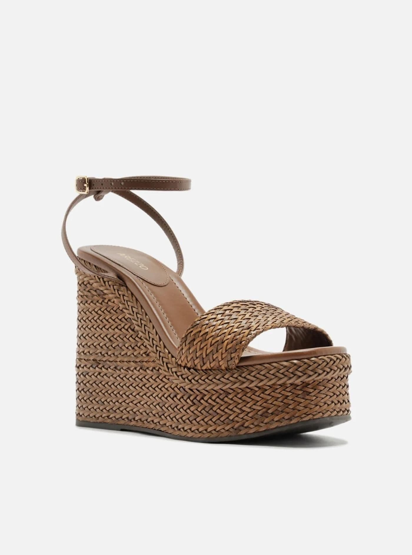 Sandalia de plataforma trenzada x29t2 - warm caramel - image