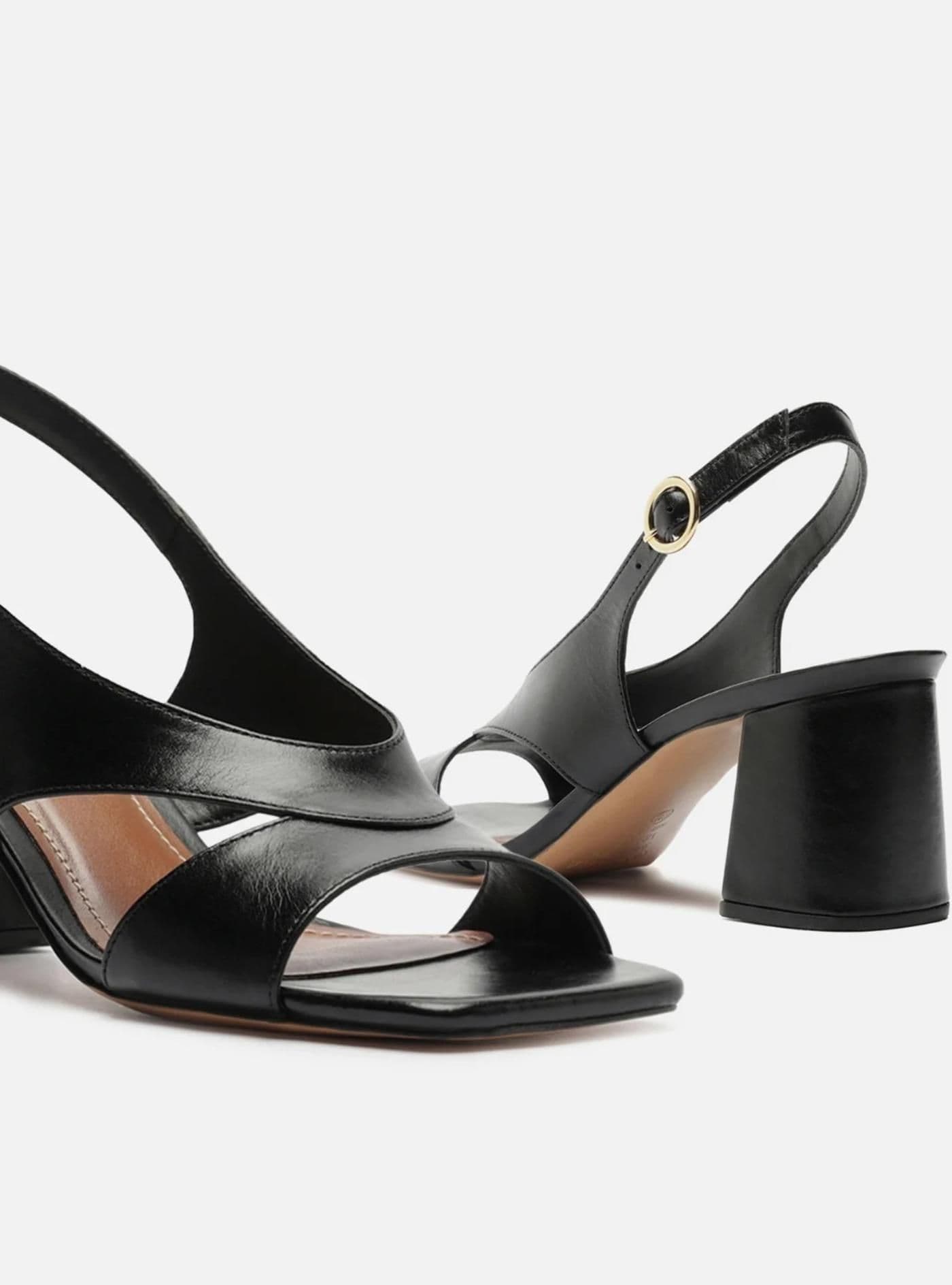 Sandalia de piel x0 - preto - image