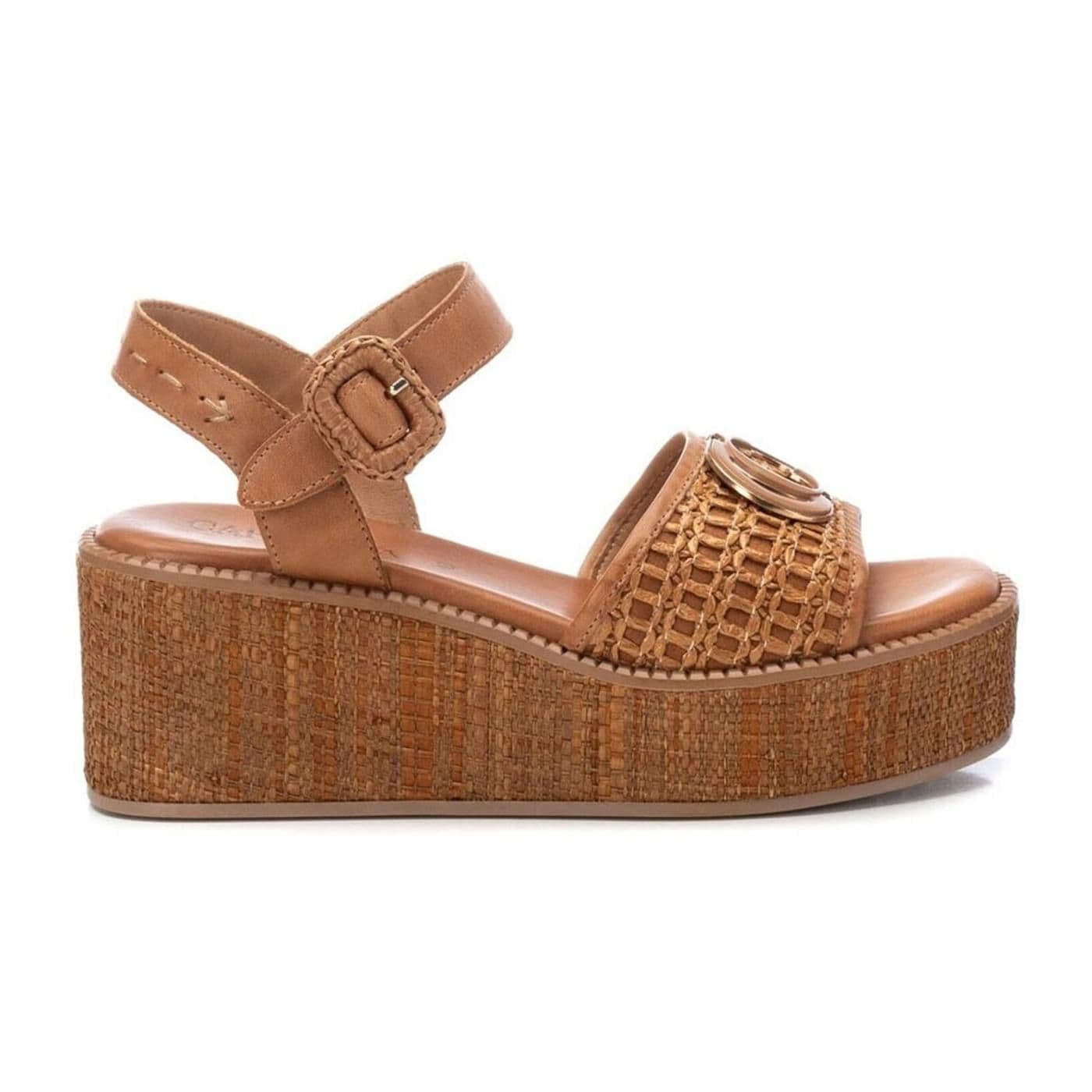 SANDALIA DE PIEL 162360 camel image.