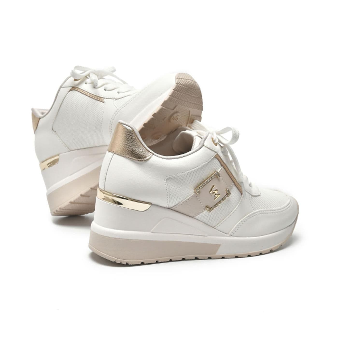 046-011-12 Tenis milk/milk/bege/gold - image