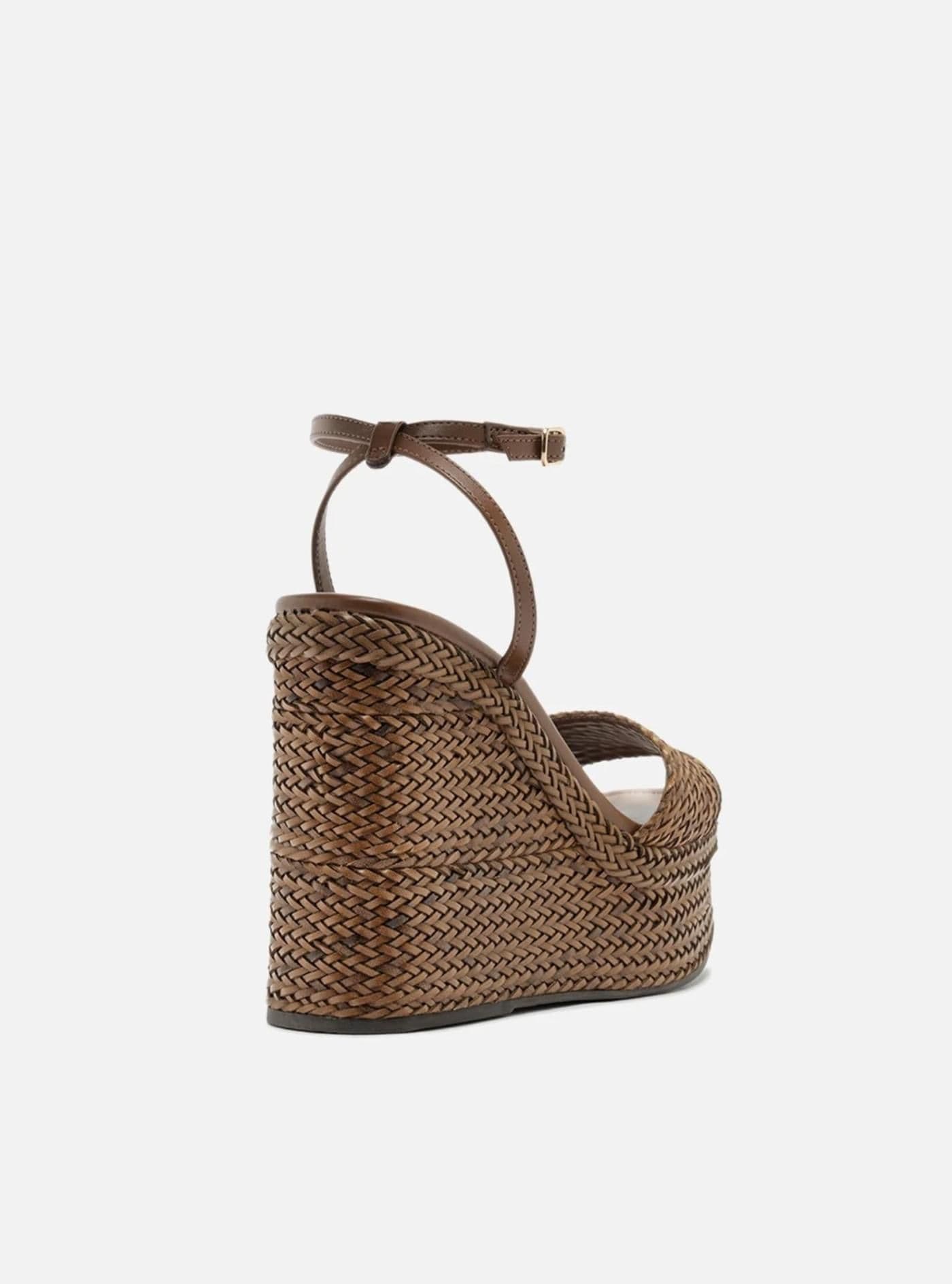 Sandalia de plataforma trenzada x29t2 - warm caramel - image