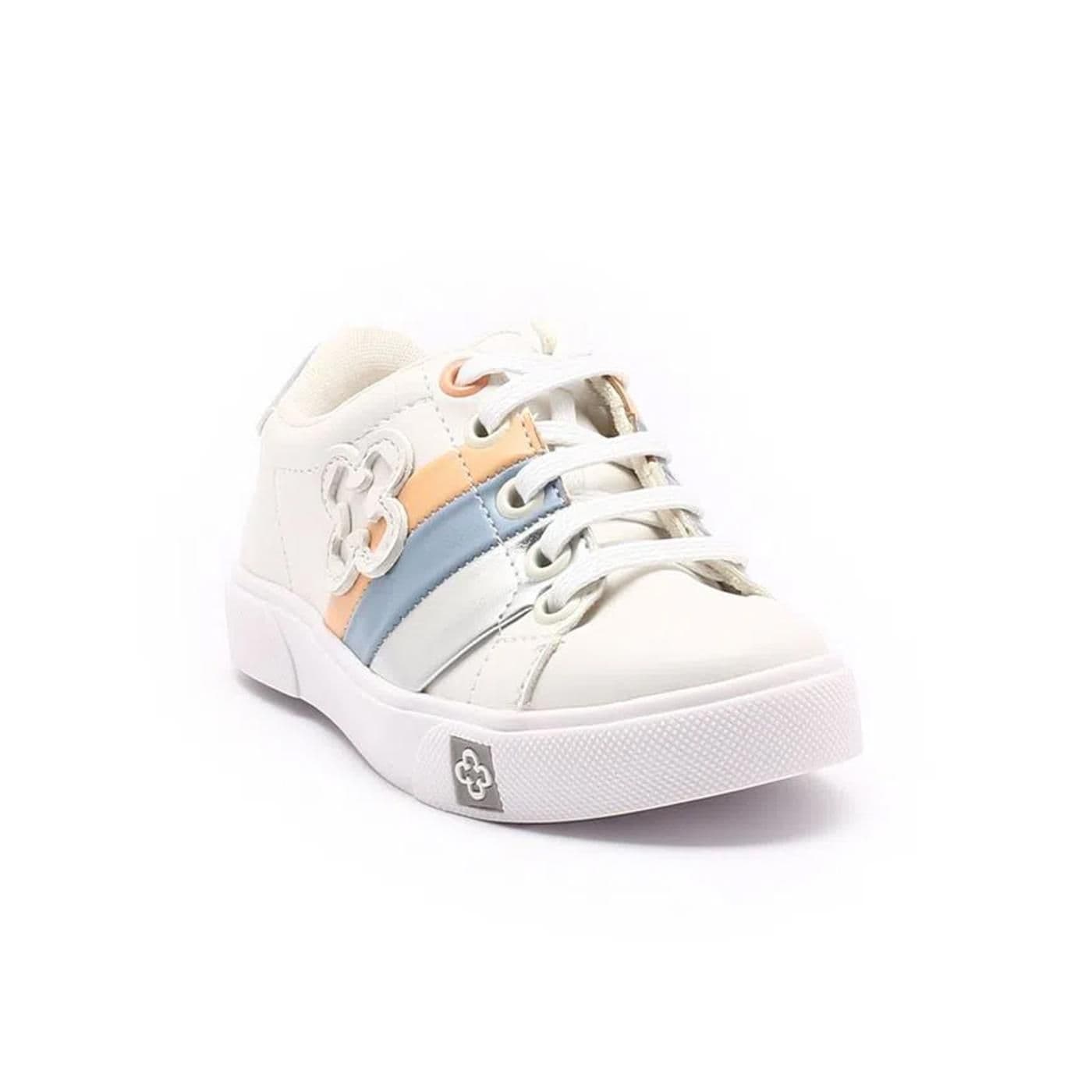 8000545-3 ZAPATILLA TENIS bianco/prata/mandarina/azul chiaro - image