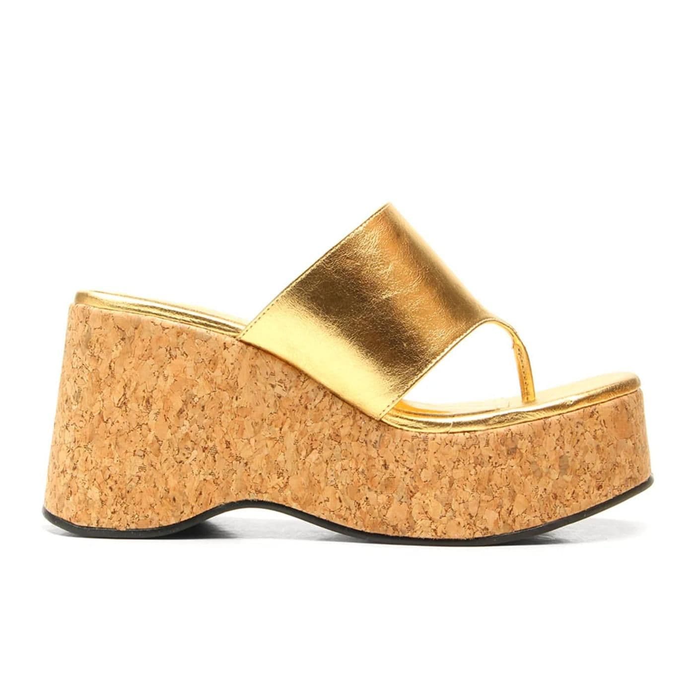 Sandalia de plataforma Piel P1008100300001 xbw - gold image.