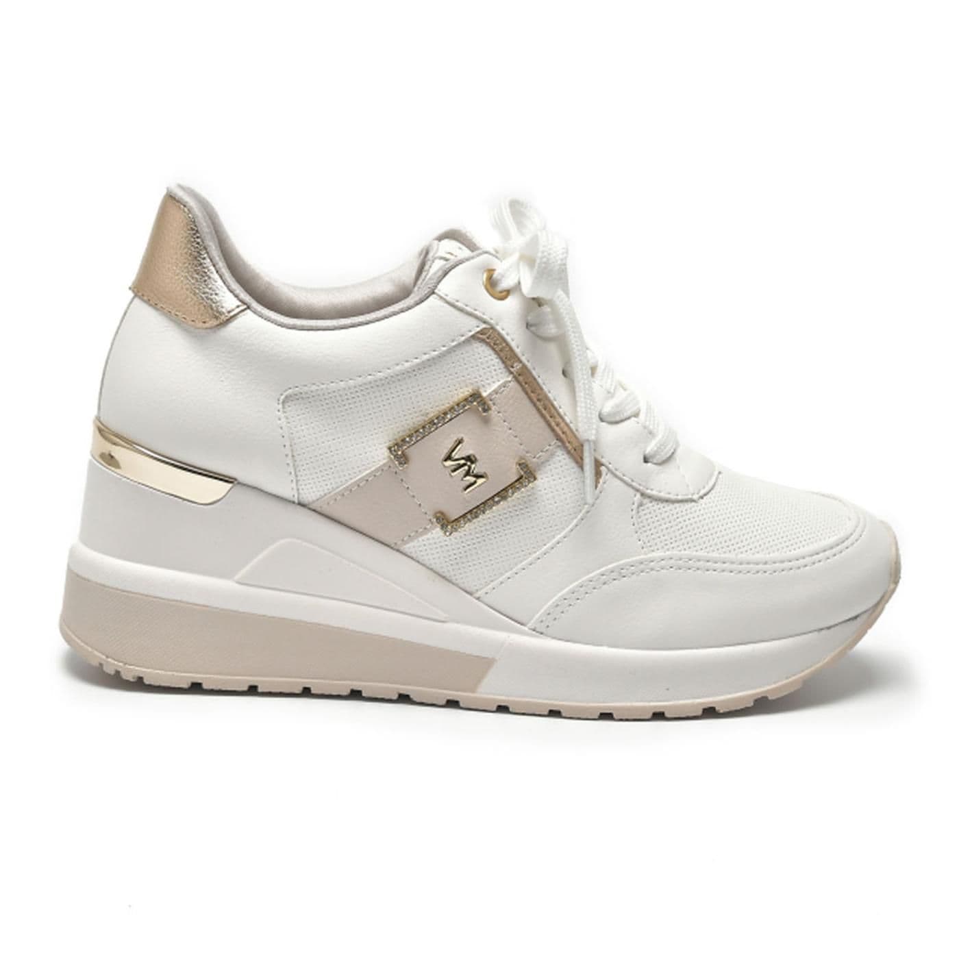046-011-12 Tenis milk/milk/bege/gold - image