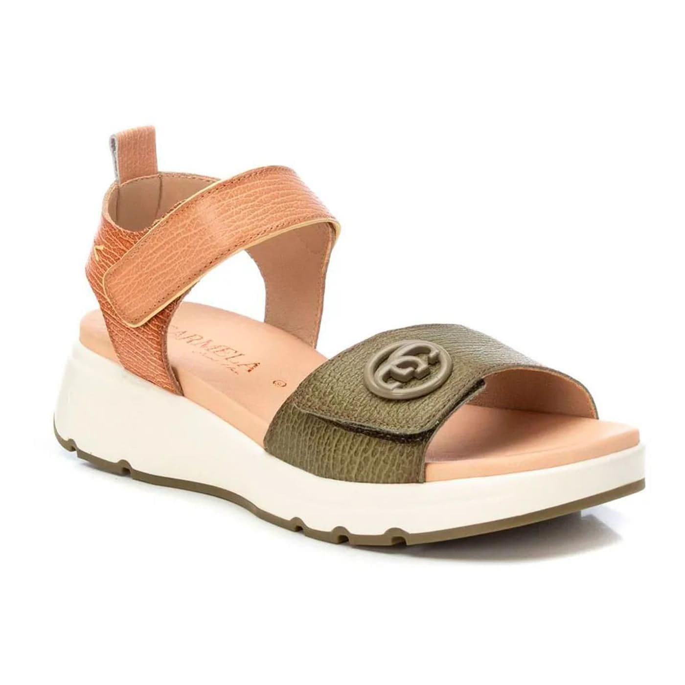 SANDALIA DE PIEL 162309 kaki - image