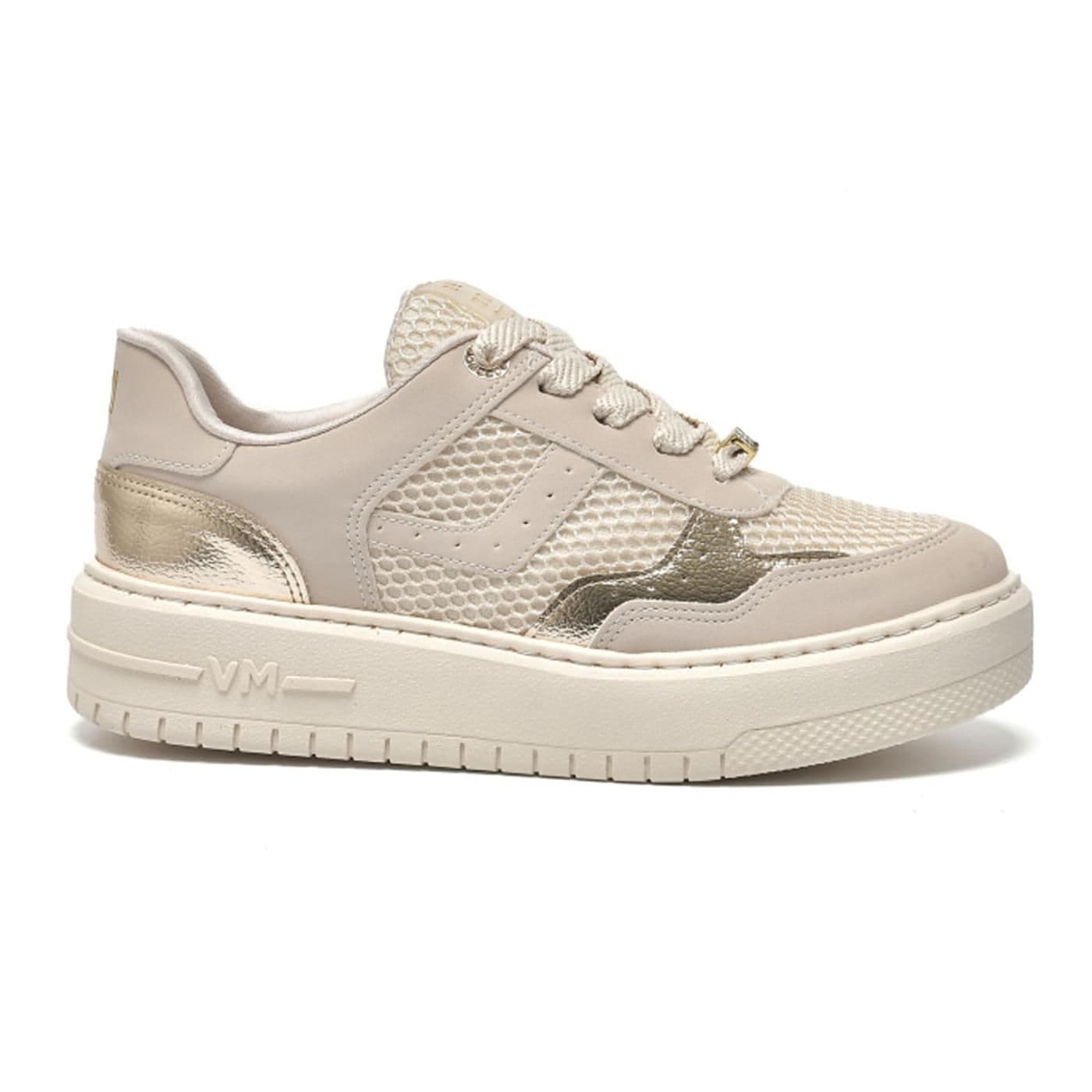 TENIS CASUAL 239-012-08 bege/pinoli/gold - image