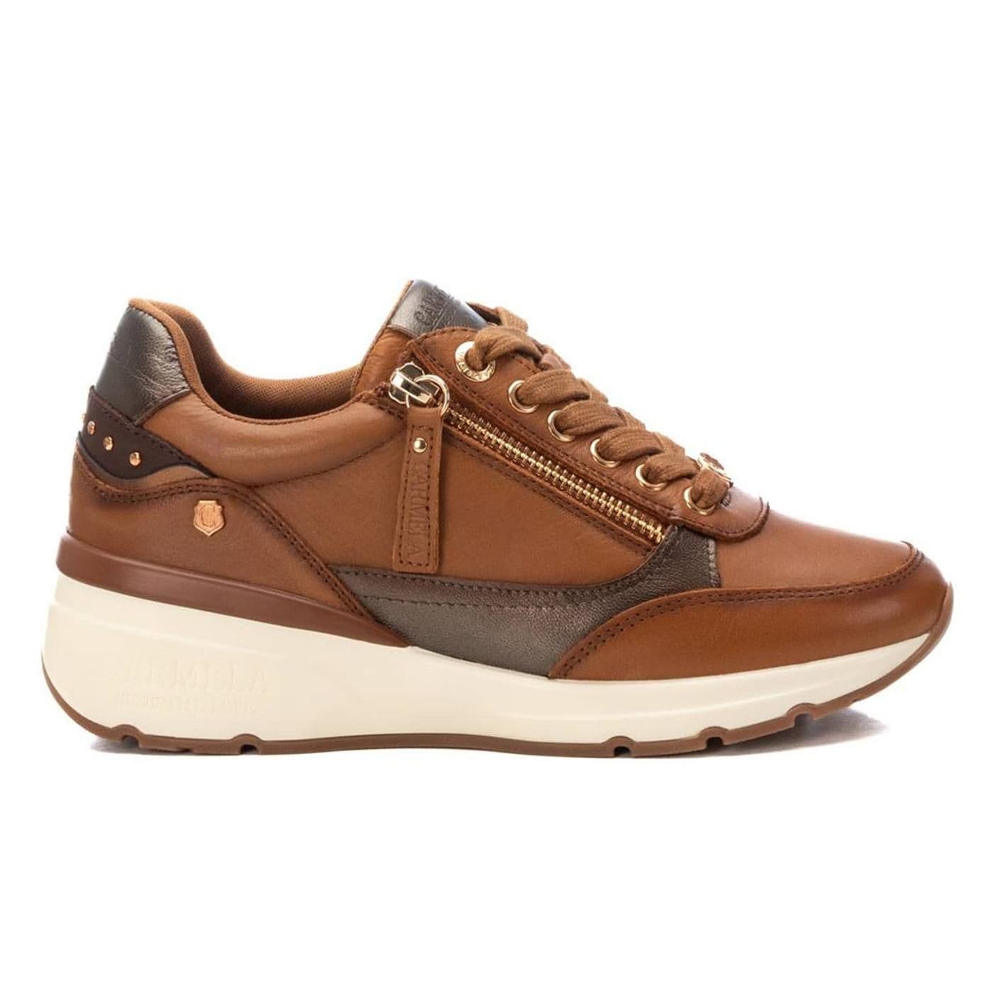 ZAPATILLA DE PIEL SRA 161825 marron