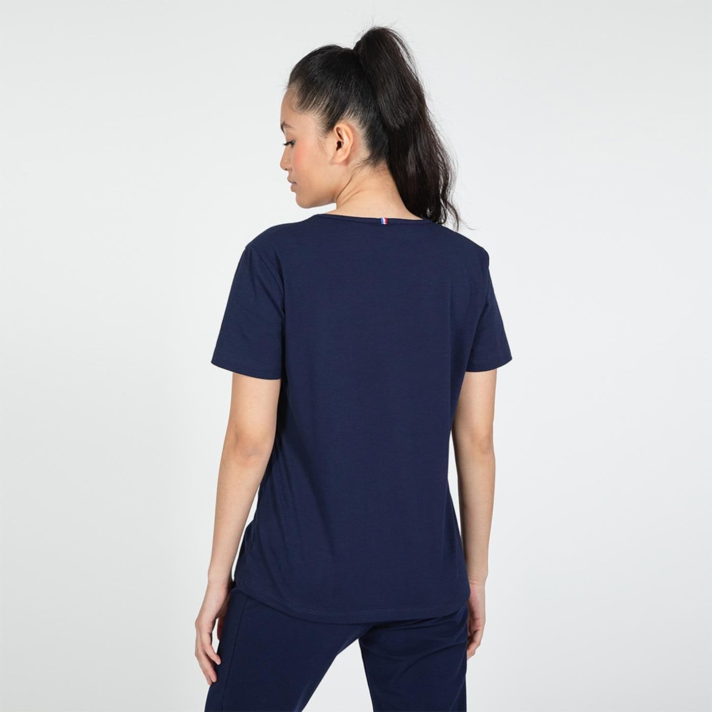 ESS Tee SS Col V N°2 W bleu nuit - image