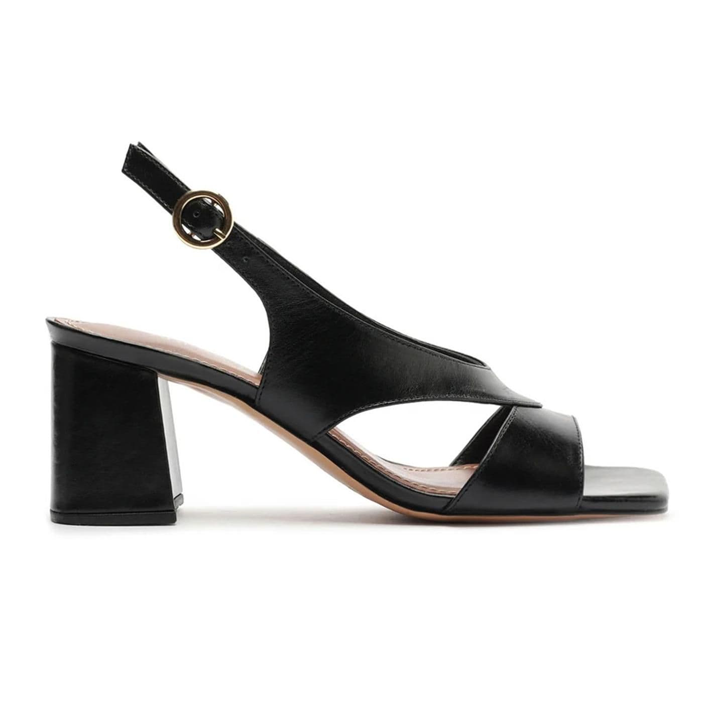 Sandalia de piel x0 - preto