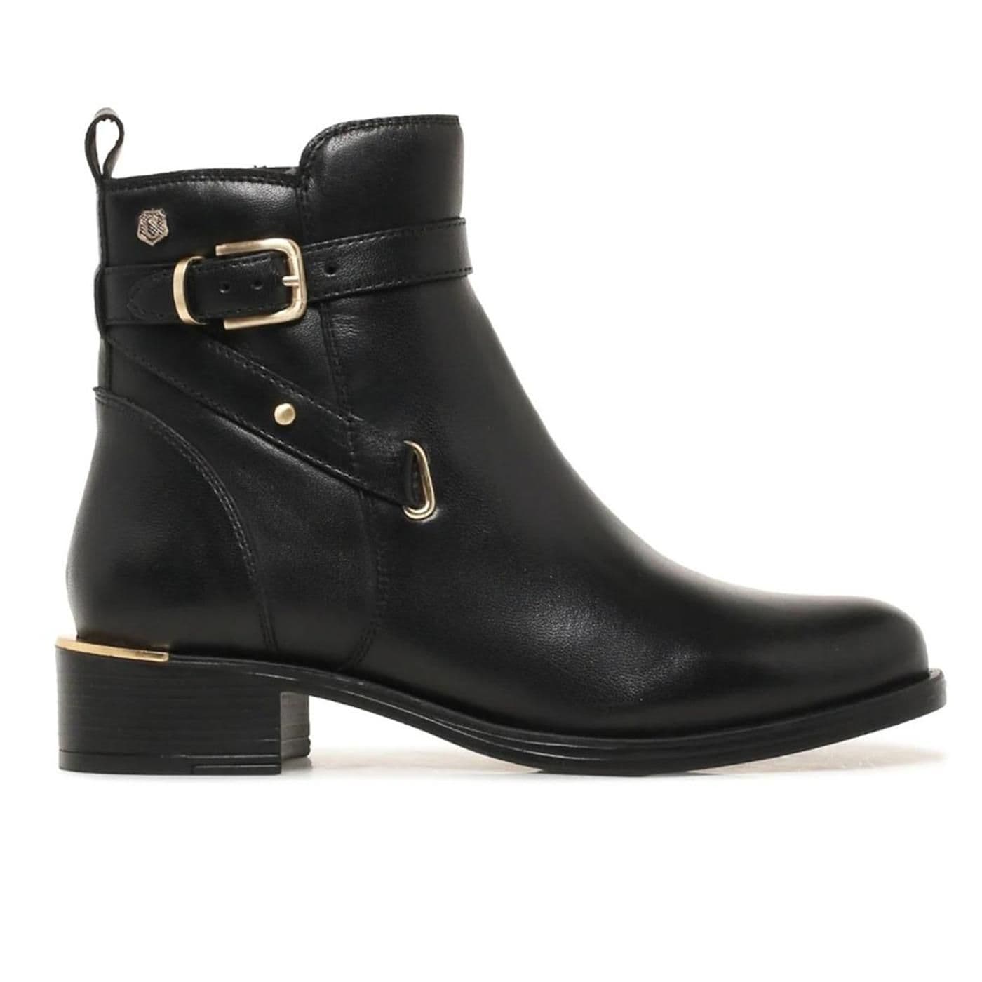 ZAPATILLA DE PIEL SRA 162475 negro