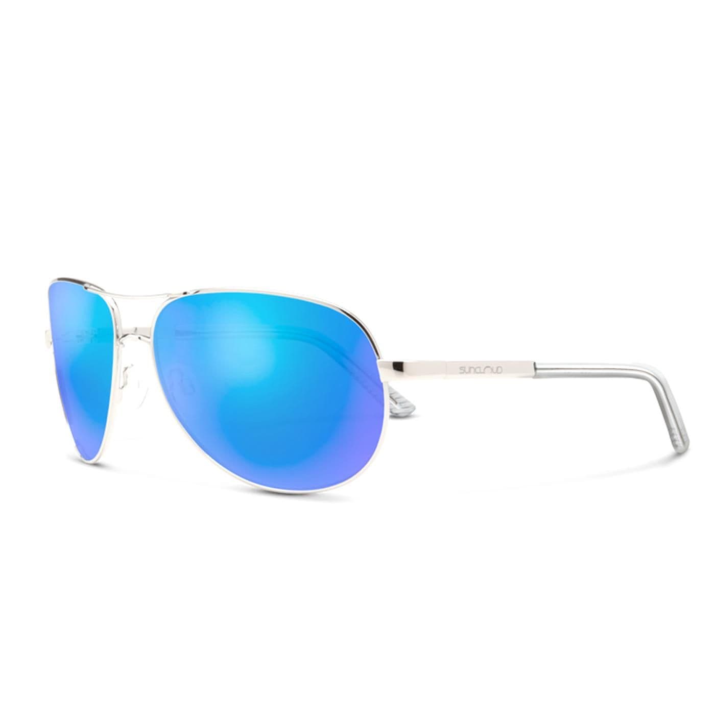 Aviator silver / polar blue mirror