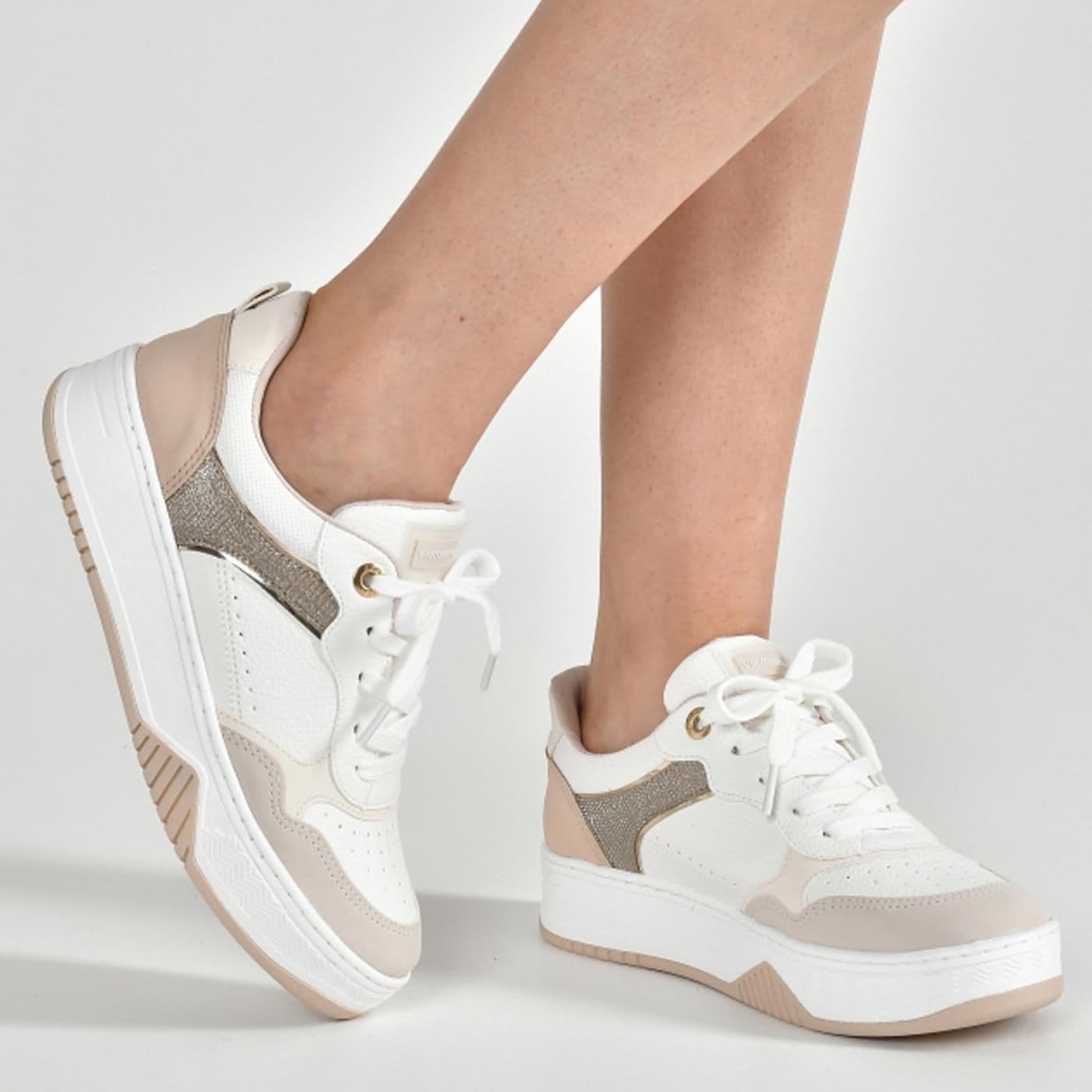 ZAPATILLA 053-002-03 bege/branco - image