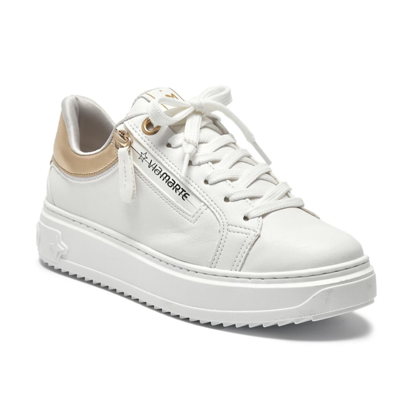 tenis casual  206-001-01 branco/gold image.