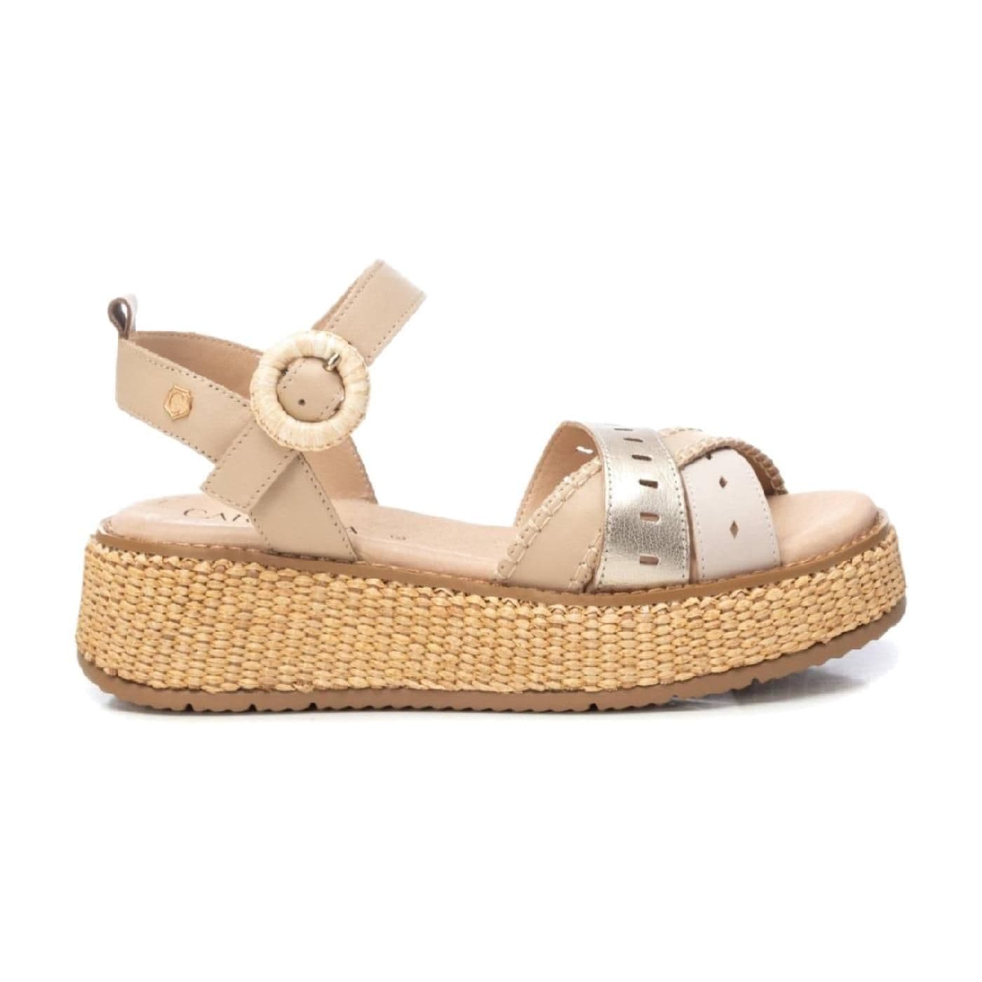 SANDALIA DE PIEL 162351 beige