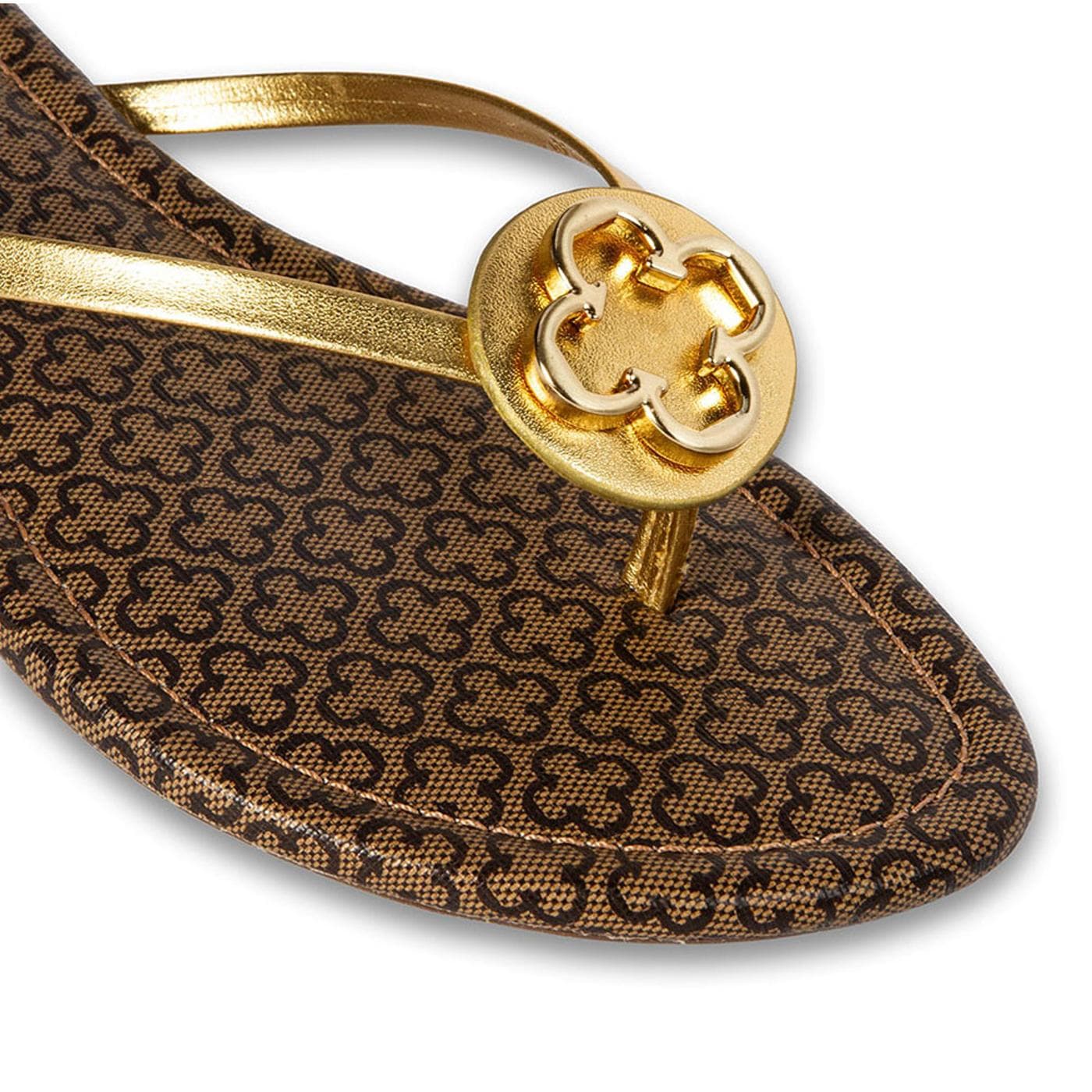 Sandalia 4010630 metaliz.ouro/maxi mon.bege - image