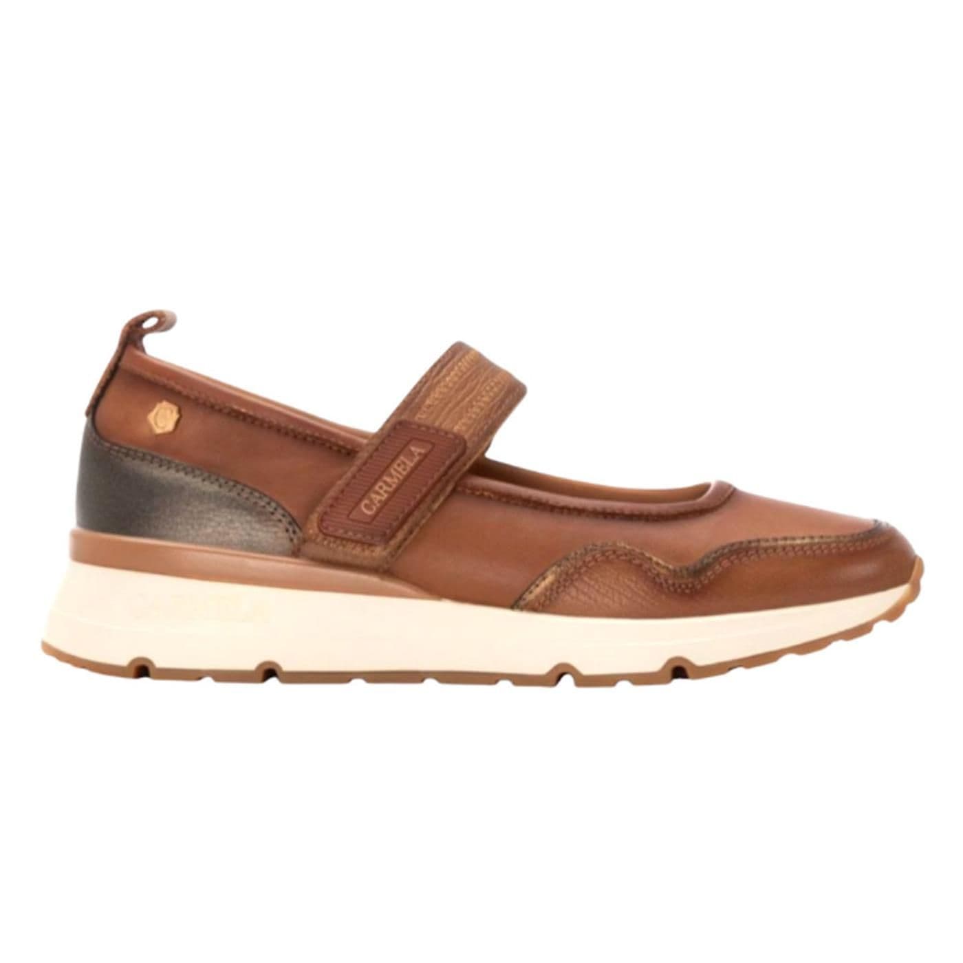 ZAPATILLA DE PIEL SRA 162515 camel