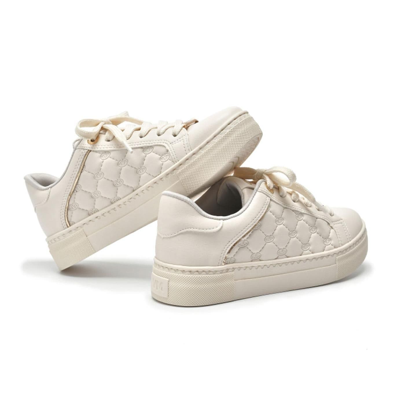 Tenis marfim i23/dourado - image