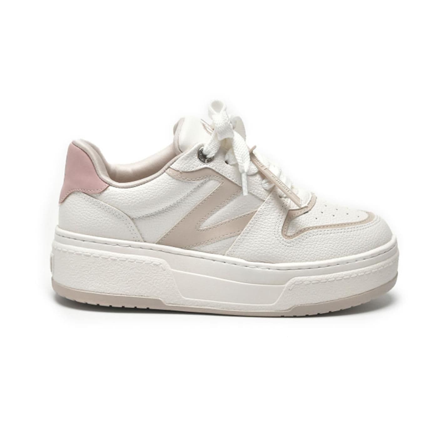 tenis casual branco/branco/bege/ - image