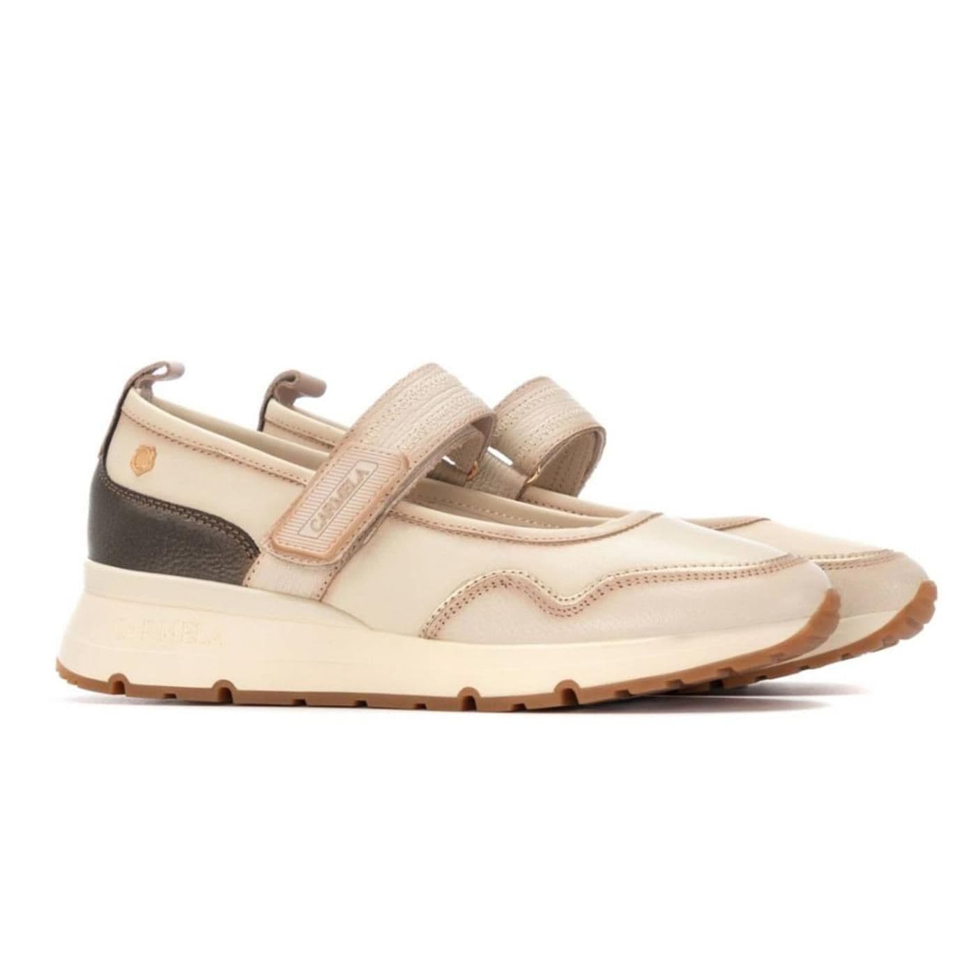 ZAPATILLA DE PIEL SRA 162515 beige - image