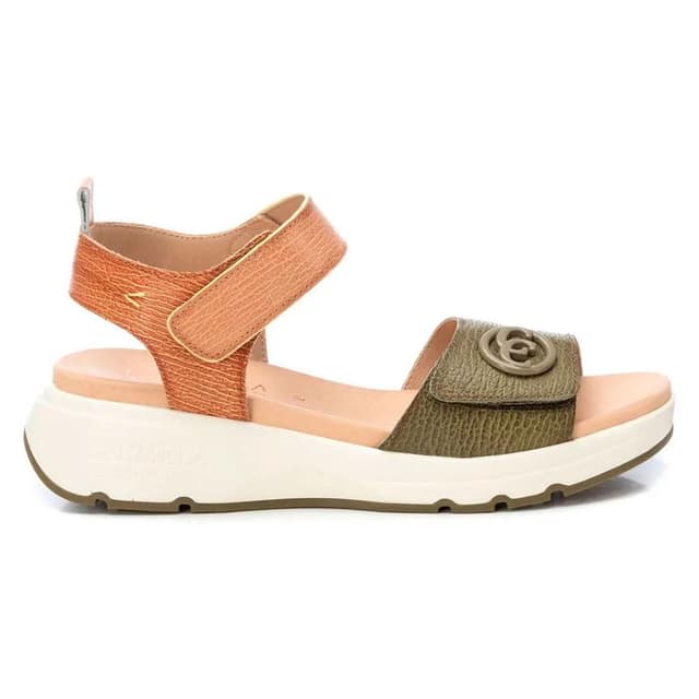 SANDALIA DE PIEL 162309 kaki