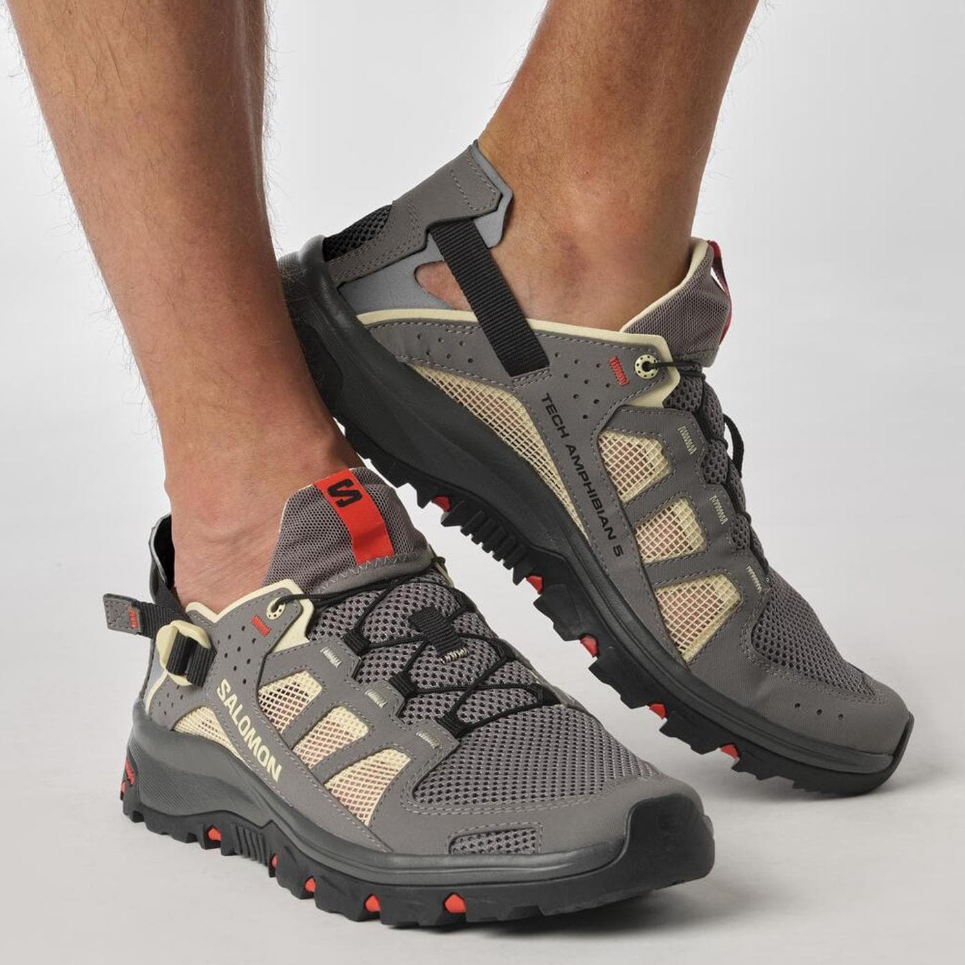 TECHAMPHIBIAN 5 pewter/moth/fiery red - image