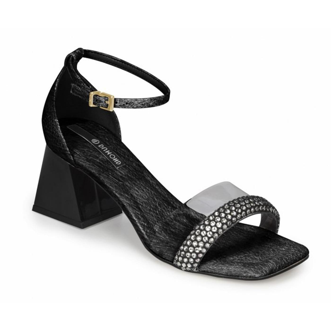4118094-7 SANDALIA TACON cristal/preto image.