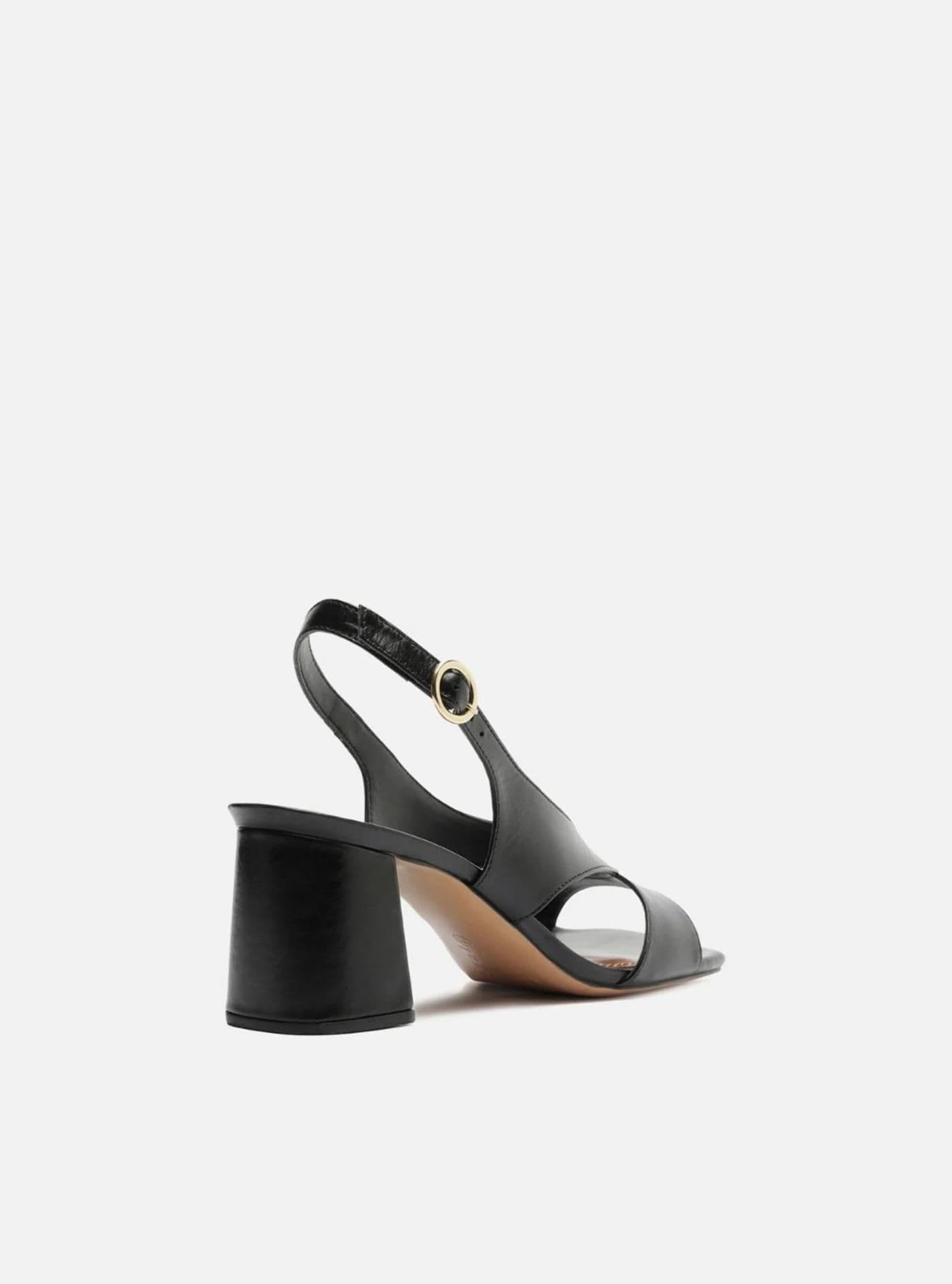 Sandalia de piel x0 - preto - image