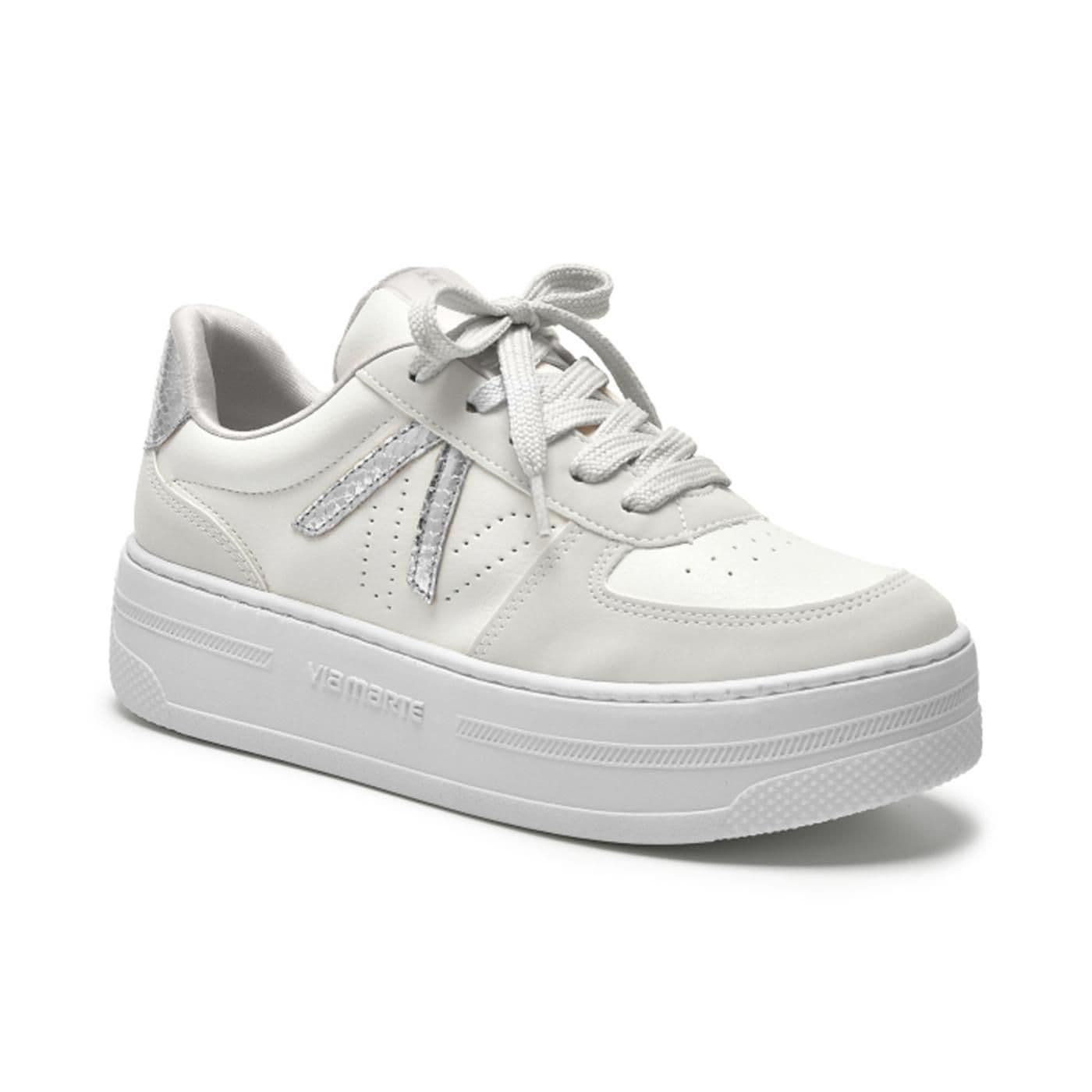 tenis casual  211-004-03 gelo/milk/prata image.