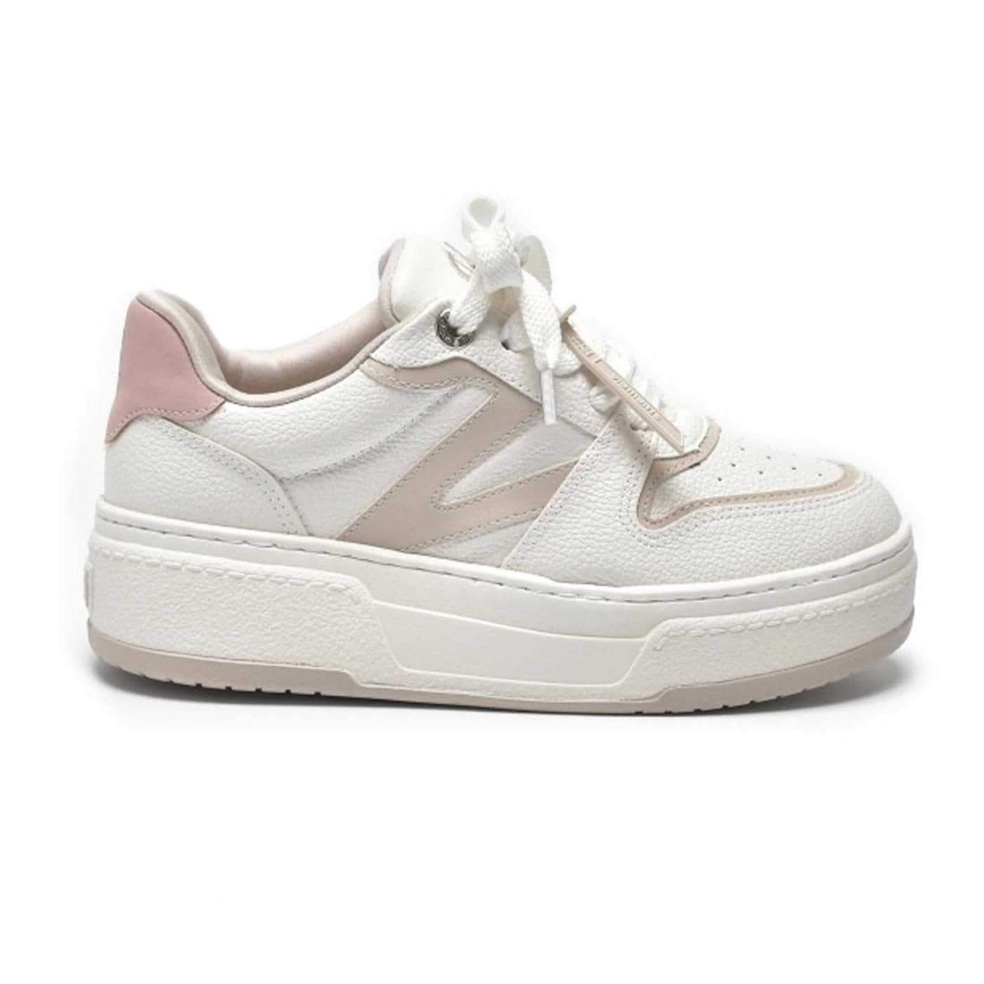 tenis casual branco/branco/bege/ - image