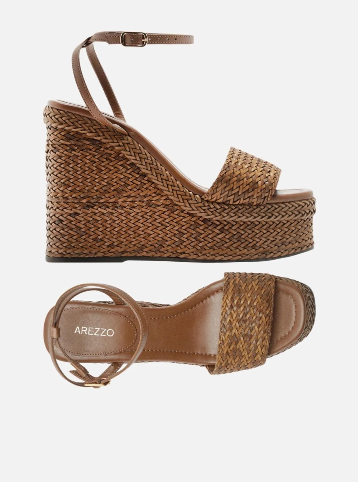 Sandalia de plataforma trenzada x29t2 - warm caramel - image