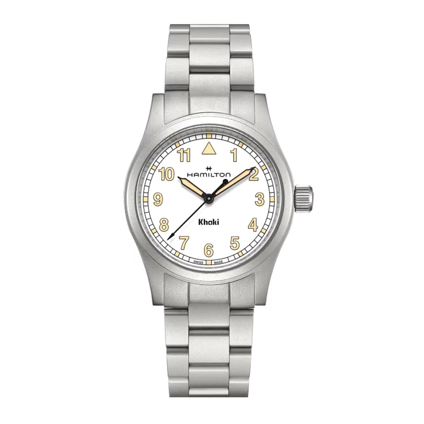 Khaki Fieldquartz 38mm silver image.