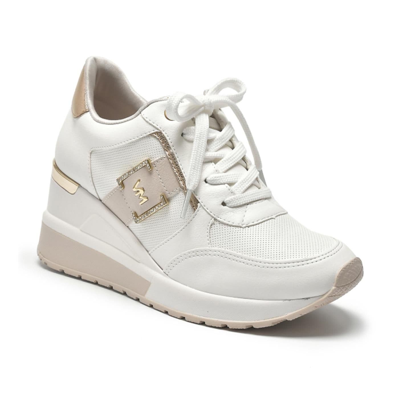 046-011-12 Tenis milk/milk/bege/gold