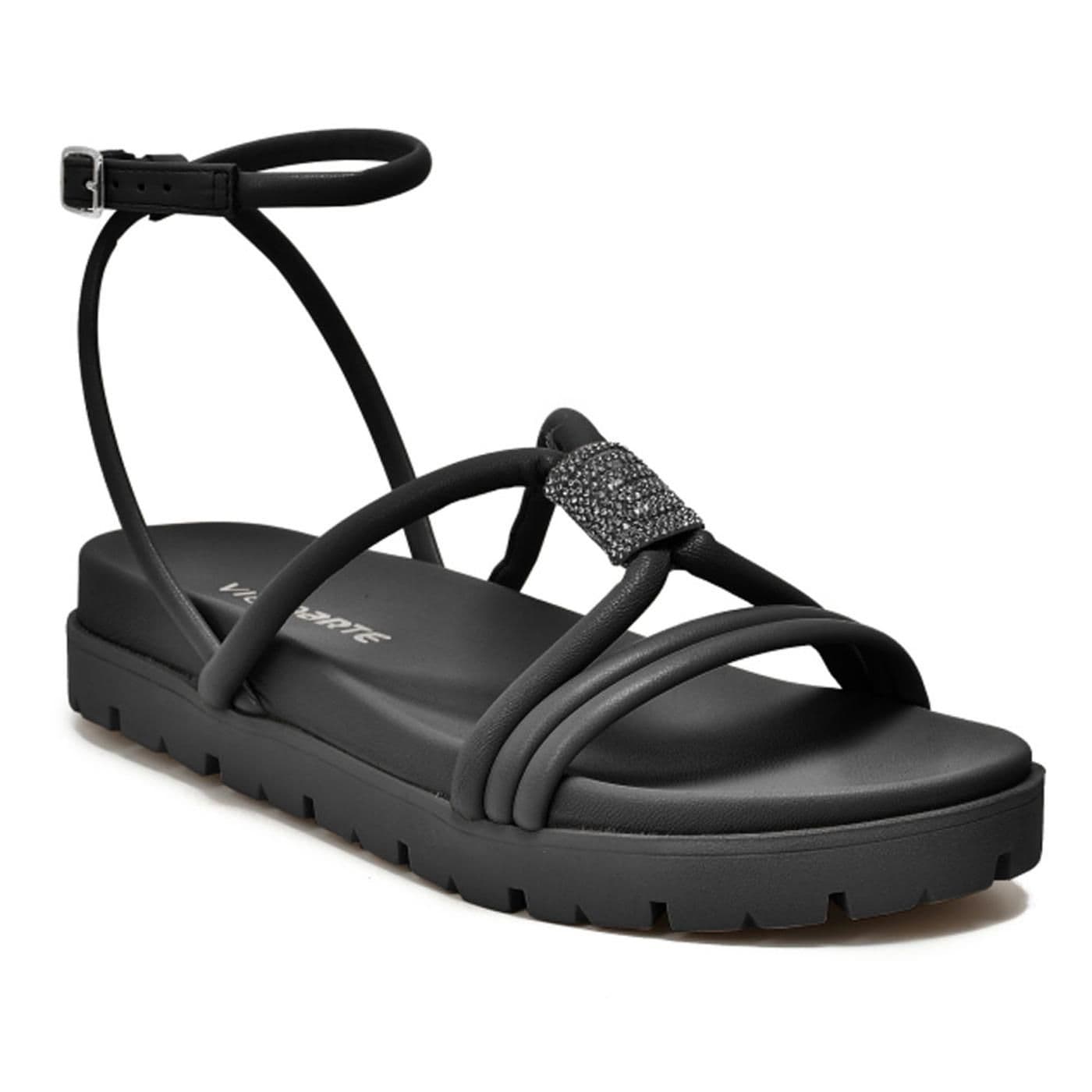 SANDALIA 102-009-01 preto napa casual image.