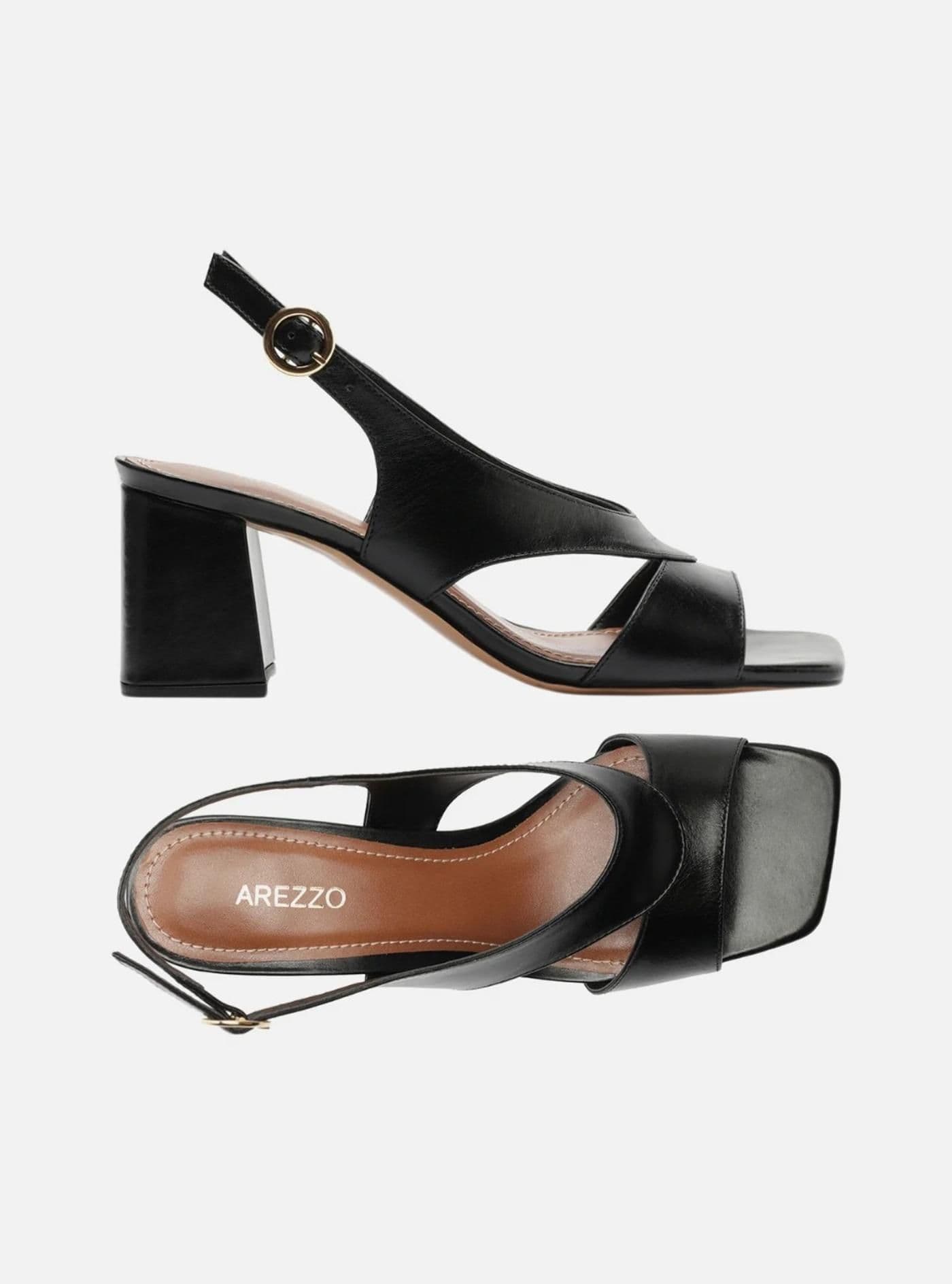 Sandalia de piel x0 - preto - image