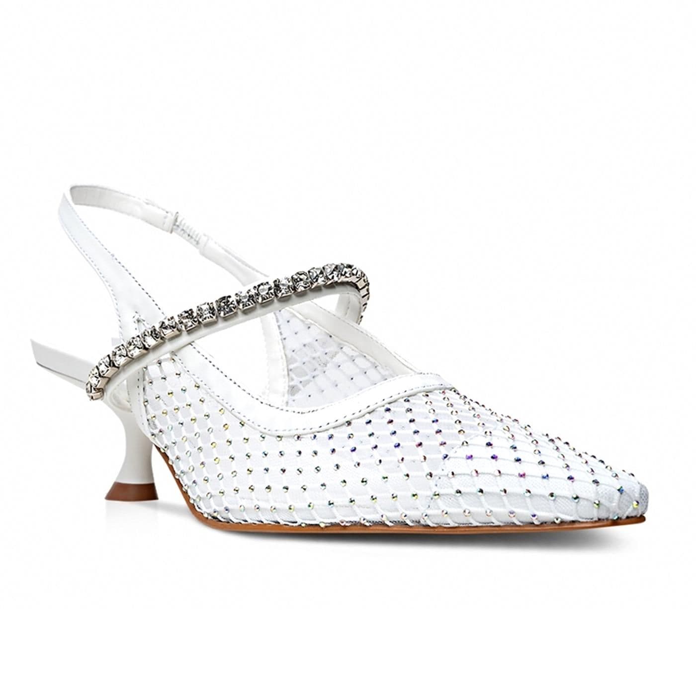 Zapato de punta 734003 tela/mestiço - white - image