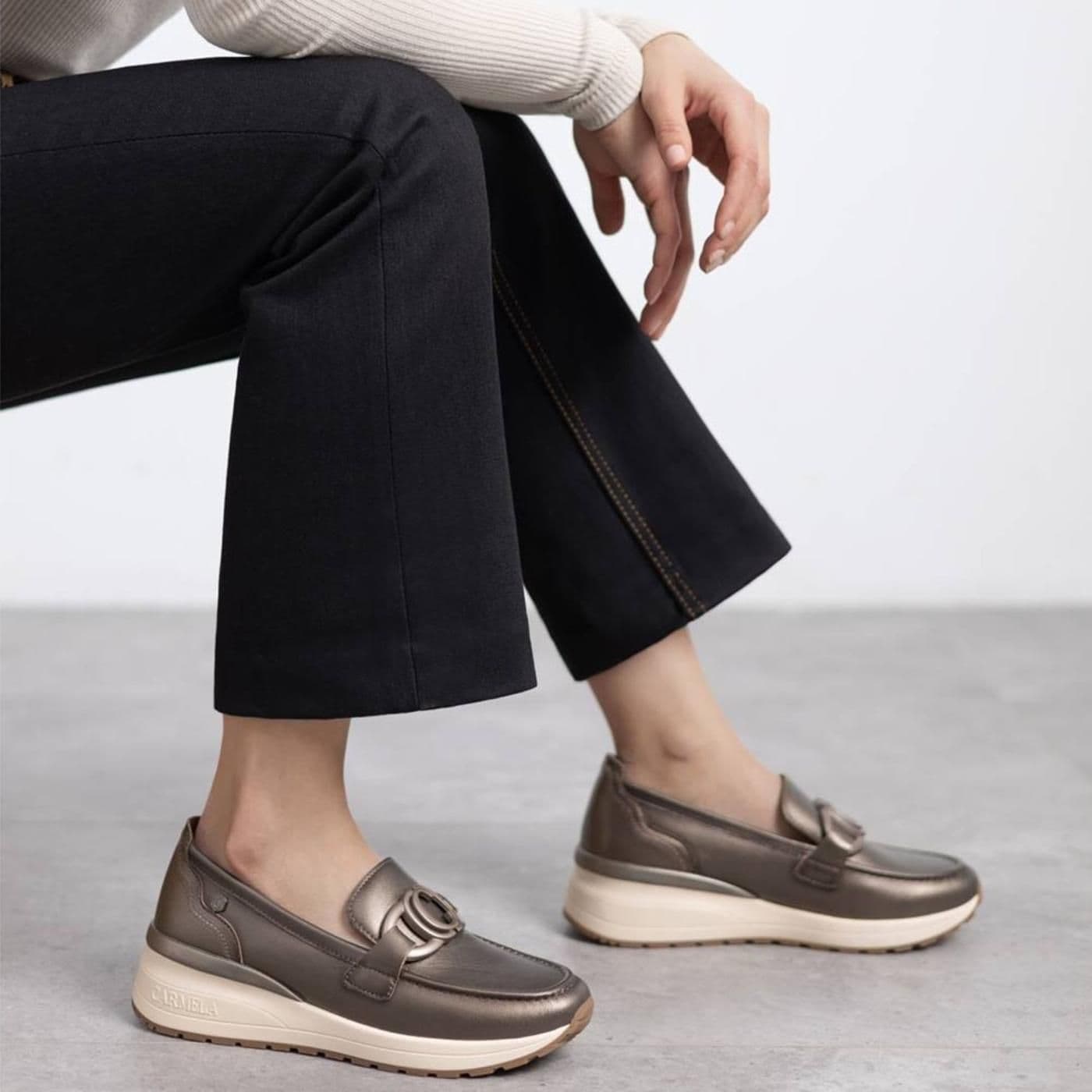 MOCASIN DE PIEL SRA 162523 bronce - image