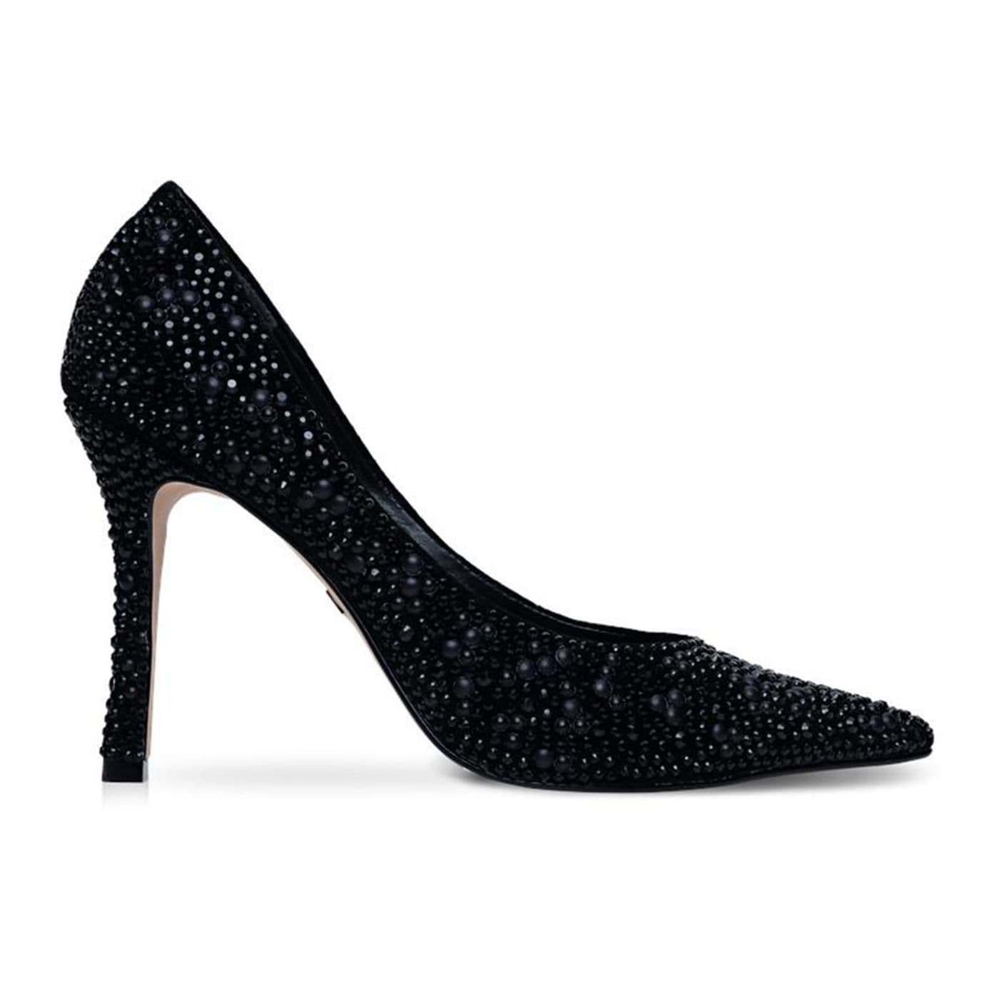 Scarpin Crystal 607047 pig suede black image.
