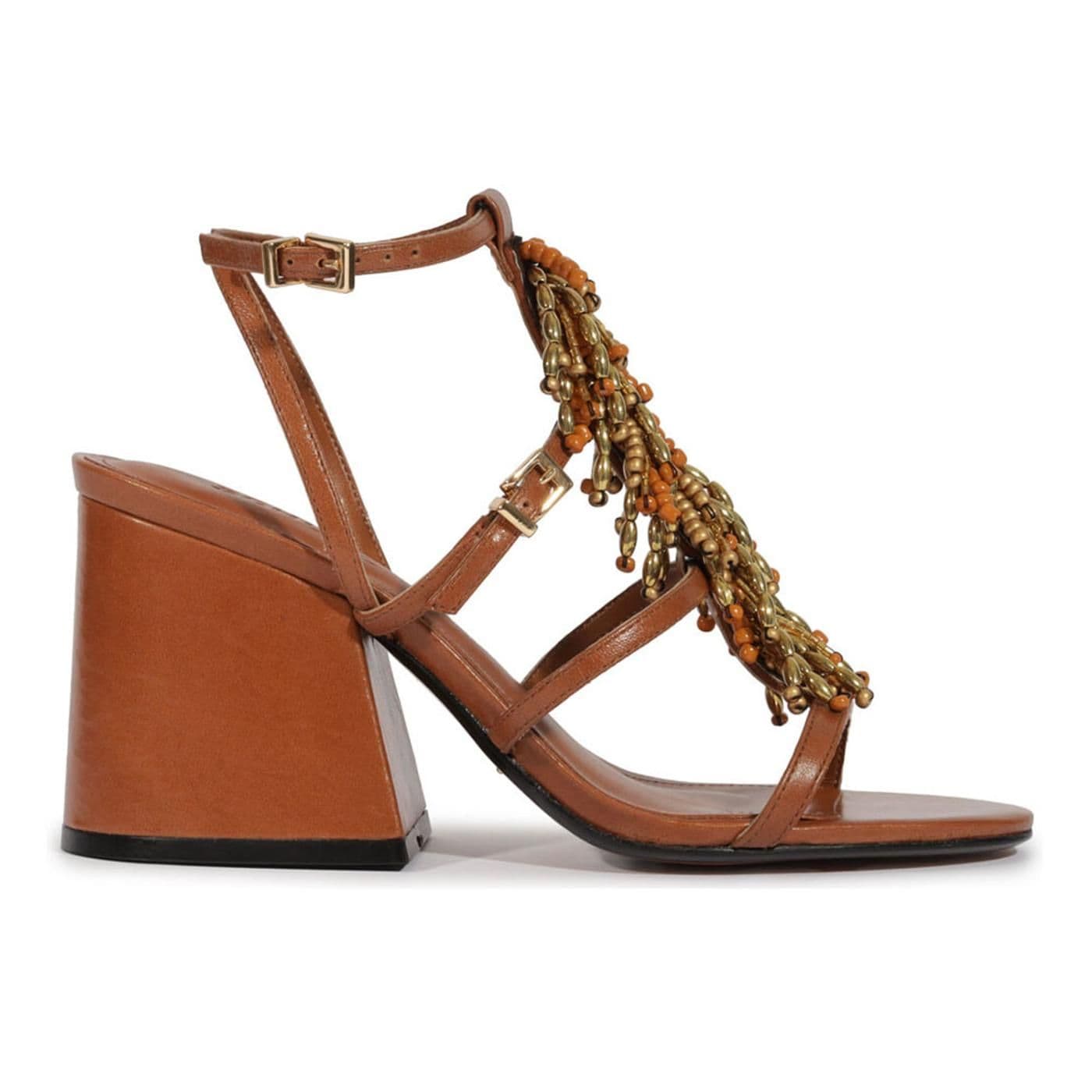 Sandalia de tacón cuadrado de piel S2056201740001 x2r45 - brownie i image.