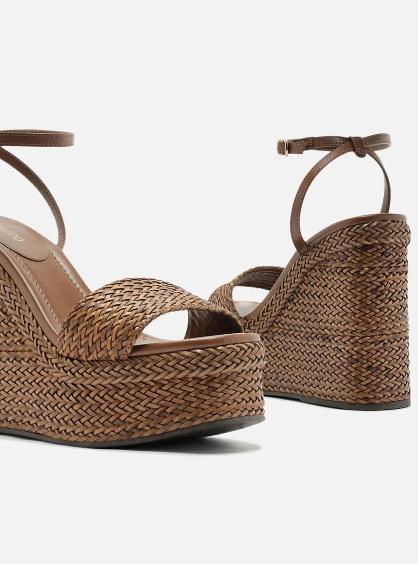 Sandalia de plataforma trenzada x29t2 - warm caramel - image