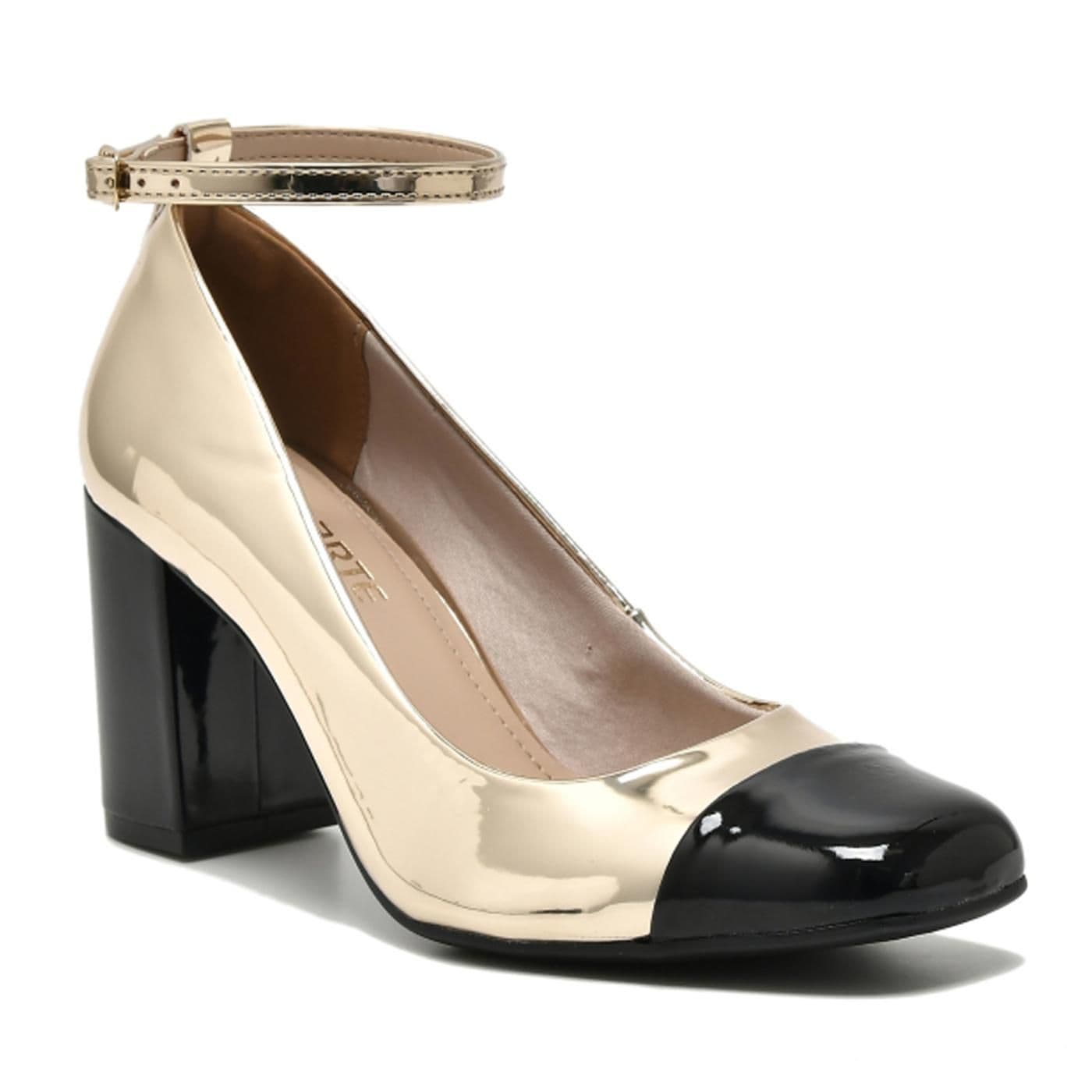 ZAPATO CERRADO 062-001-01 preto /dourado /preto image.