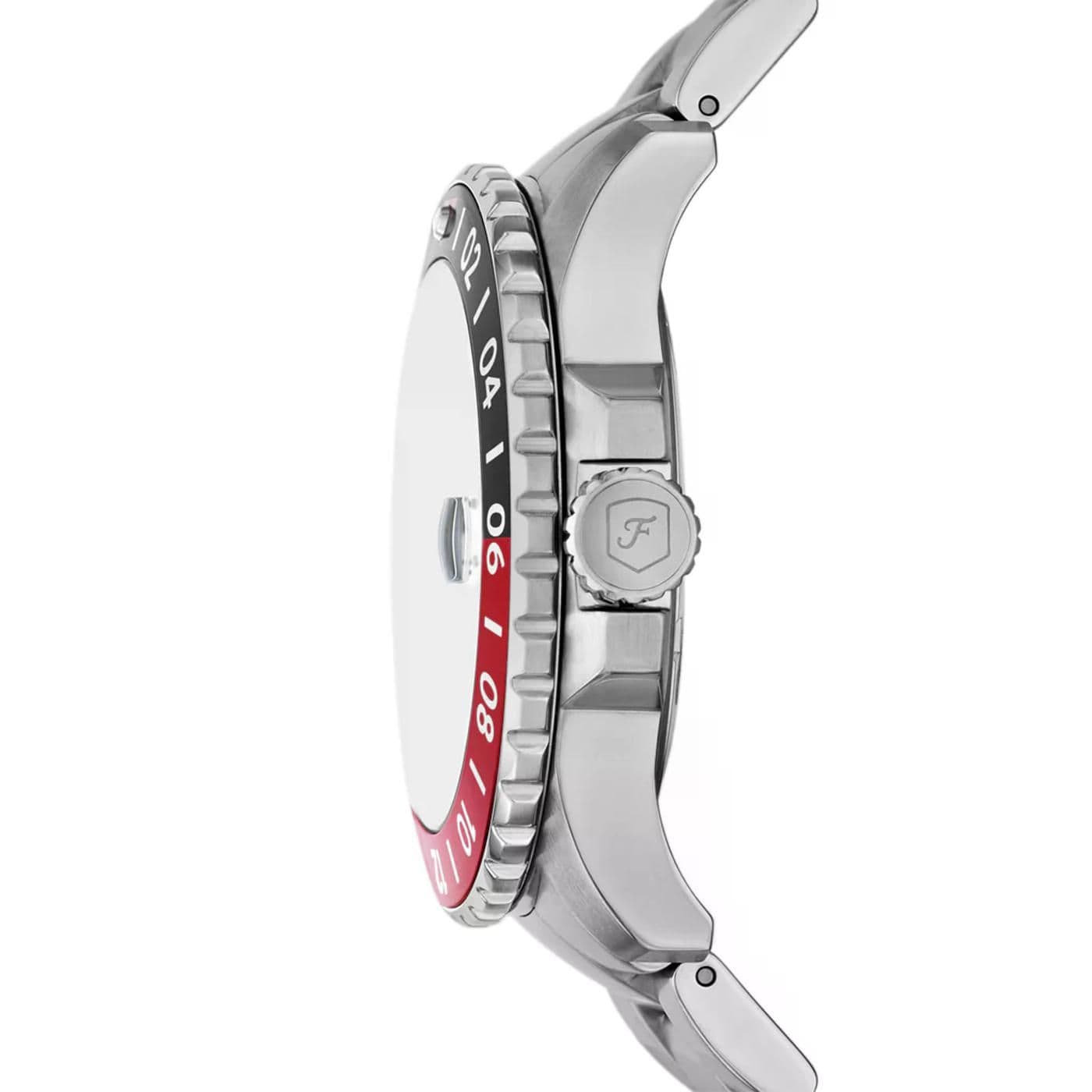 FOSSIL BLUE GMT silver - image