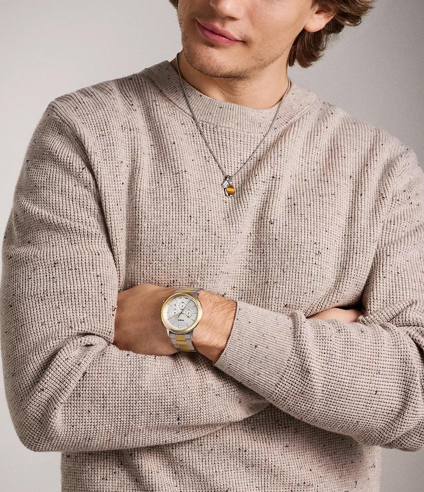 CRONÓGRAFO NEUTRA DE ACERO INOXIDABLE EN DOS TONOS silver/gold - image