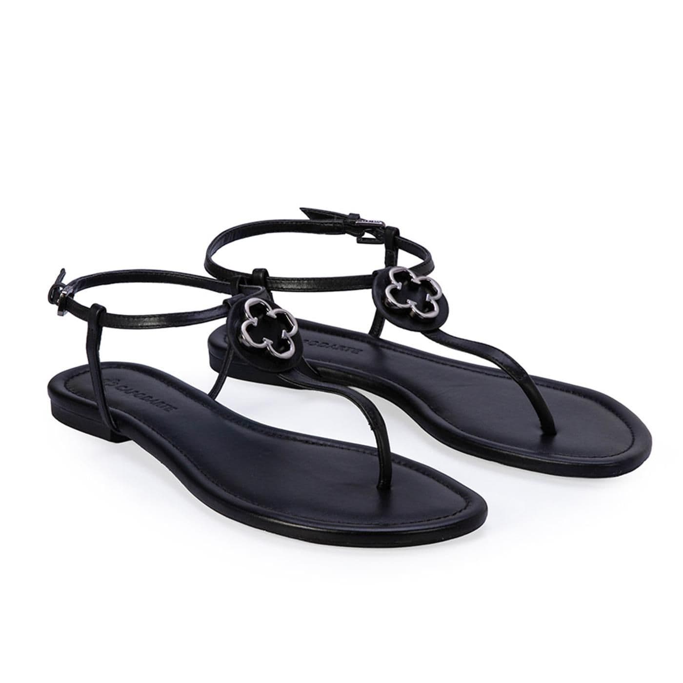 SANDALIA mestiço satinato preto - image