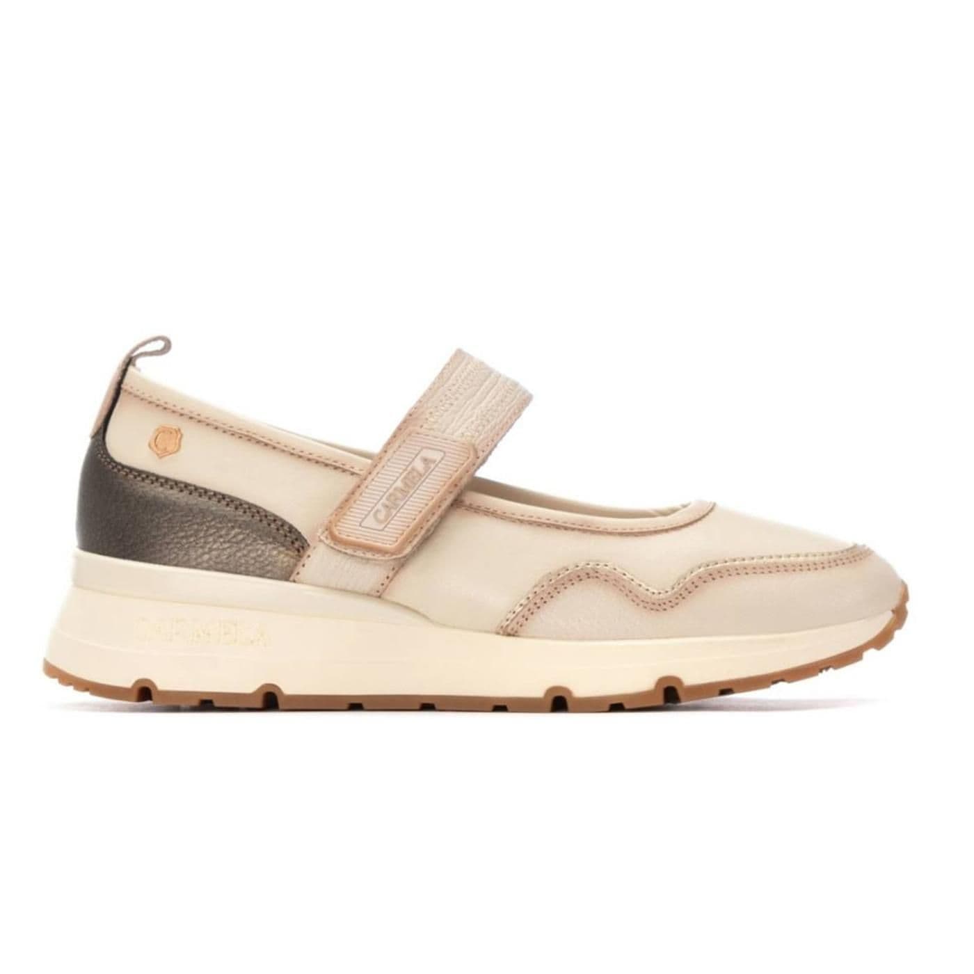 ZAPATILLA DE PIEL SRA 162515 beige