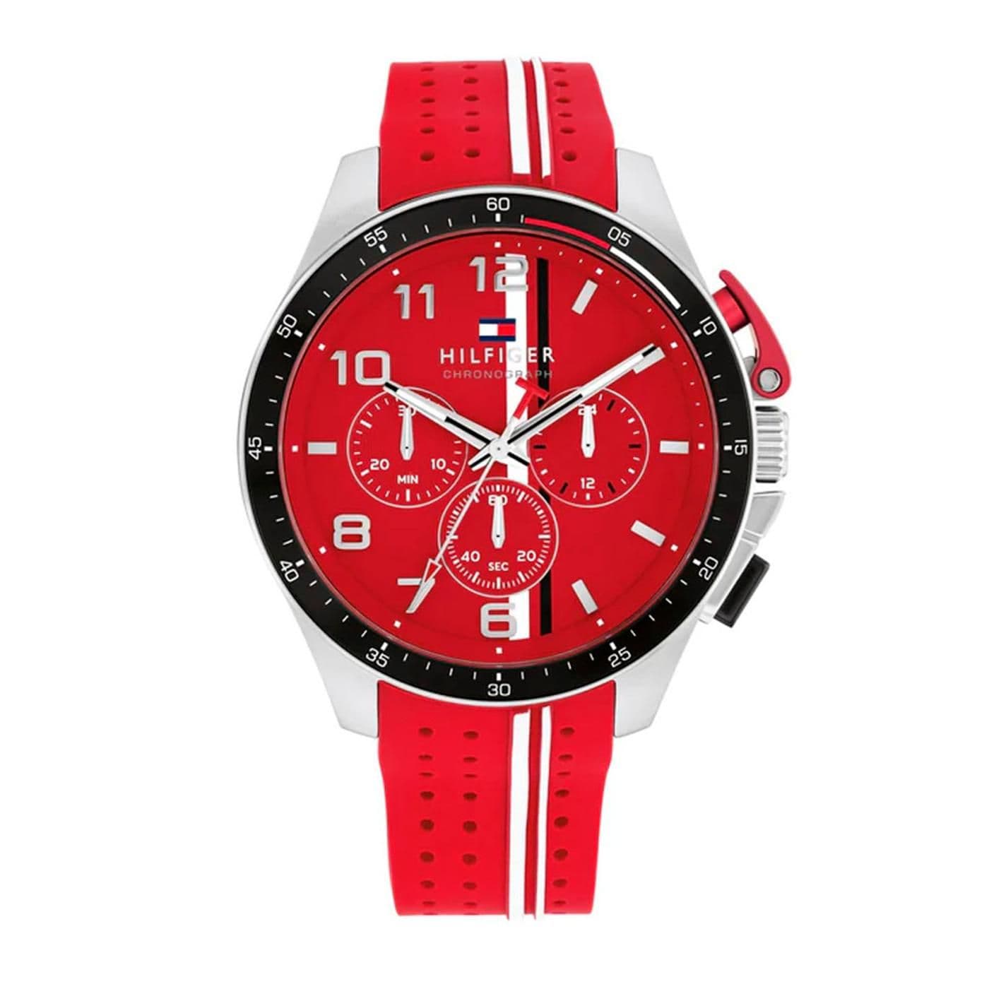 RELOJ BANK red image.