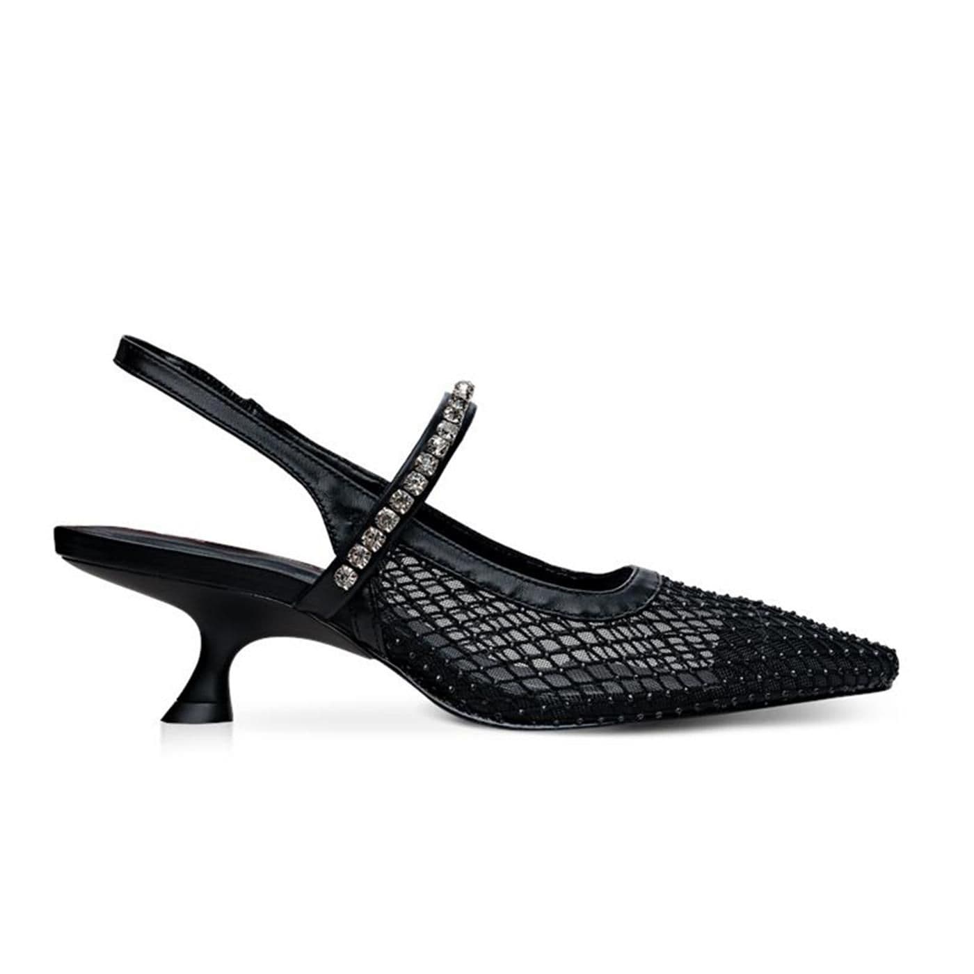 Zapato de punta 734003 tela/mestiço - black image.